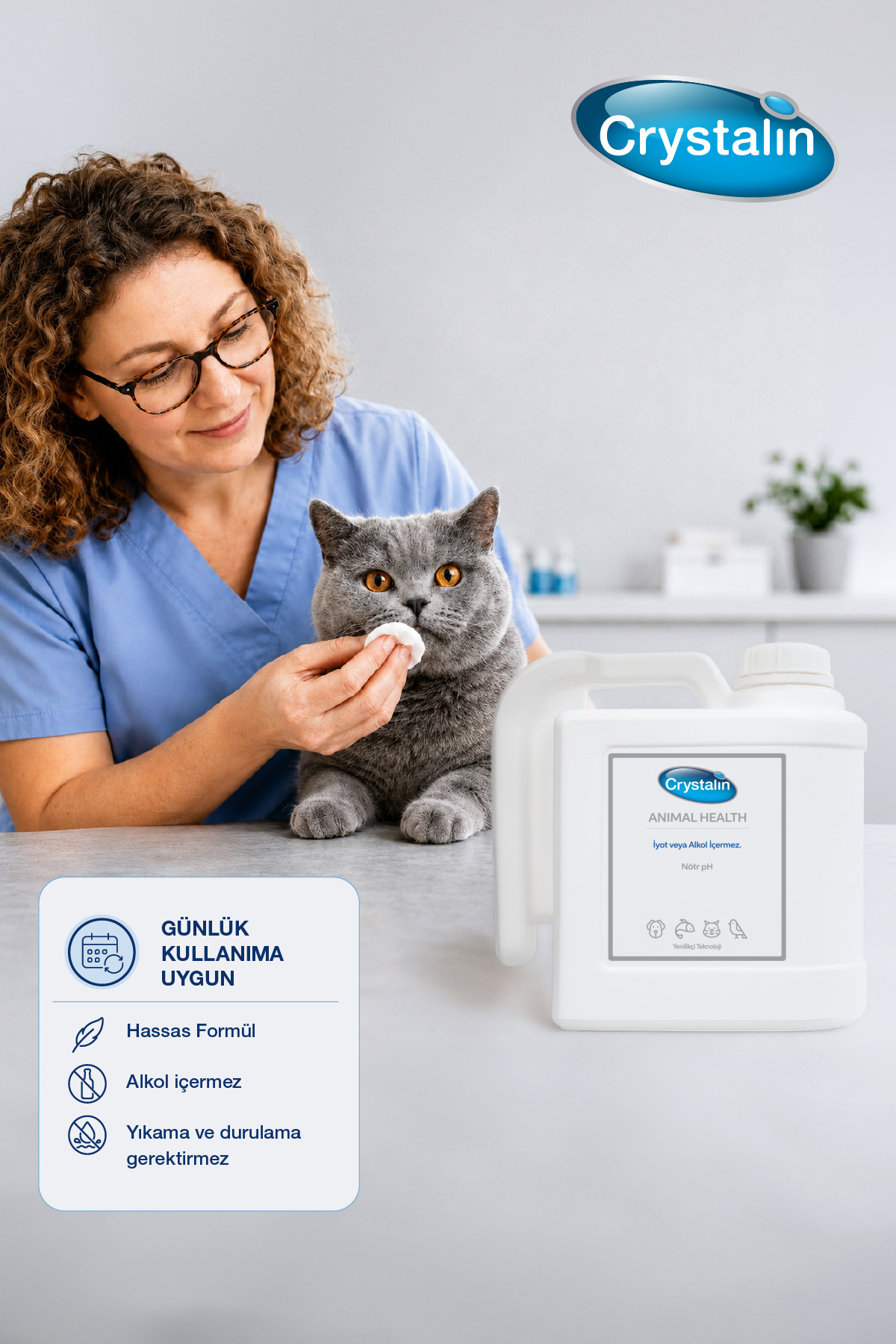 محصول سلامت حیوانات کریستالین Crystalin Animal Health، ۵ لیتر