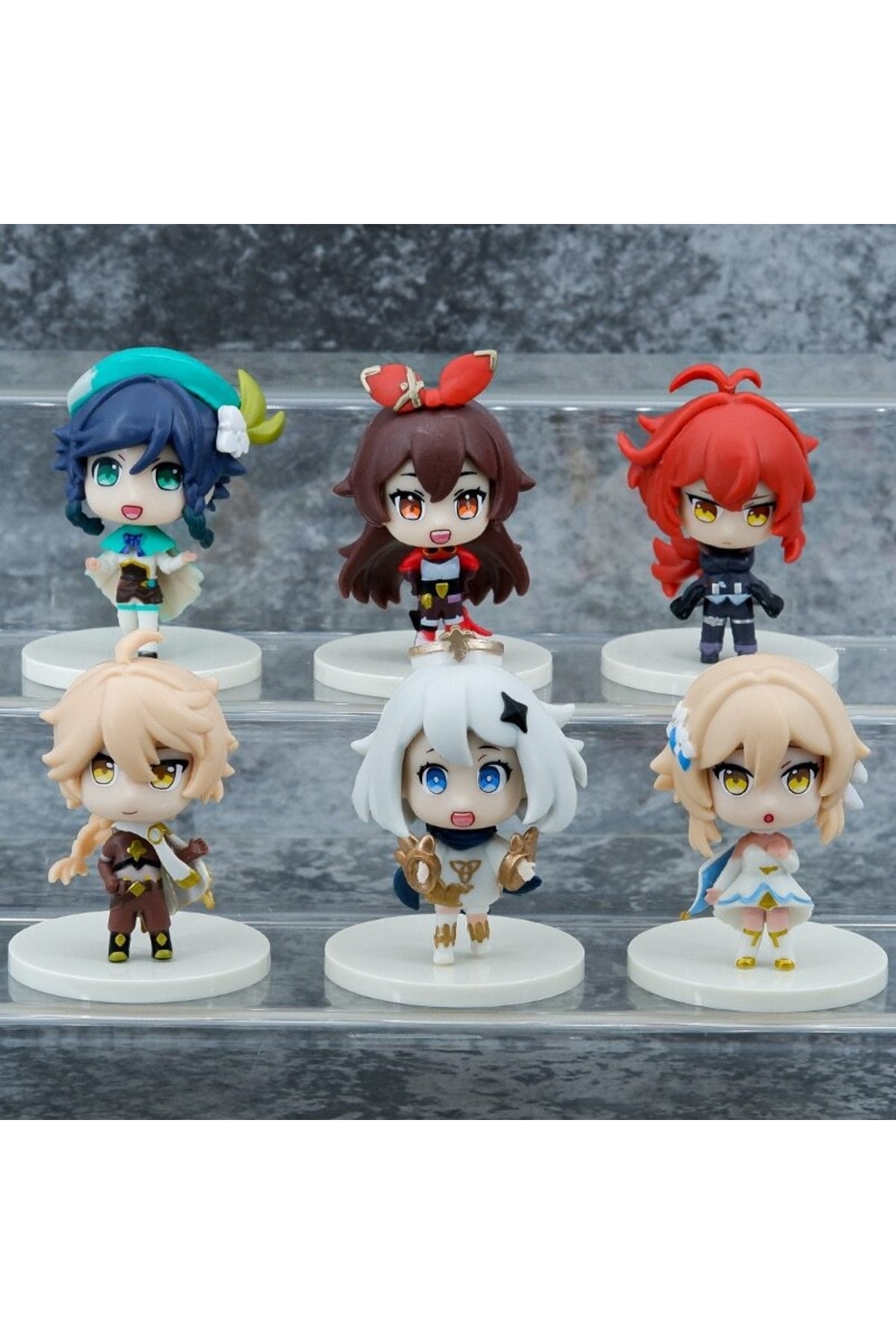 فیگور انیمه GENSHIN IMPACT ACTION FIGURE PAIMON KLEE BARBATOS AETHER DILUC RAGNVINDR AMBER 6PCS oyuncakçı savaş & europe shop