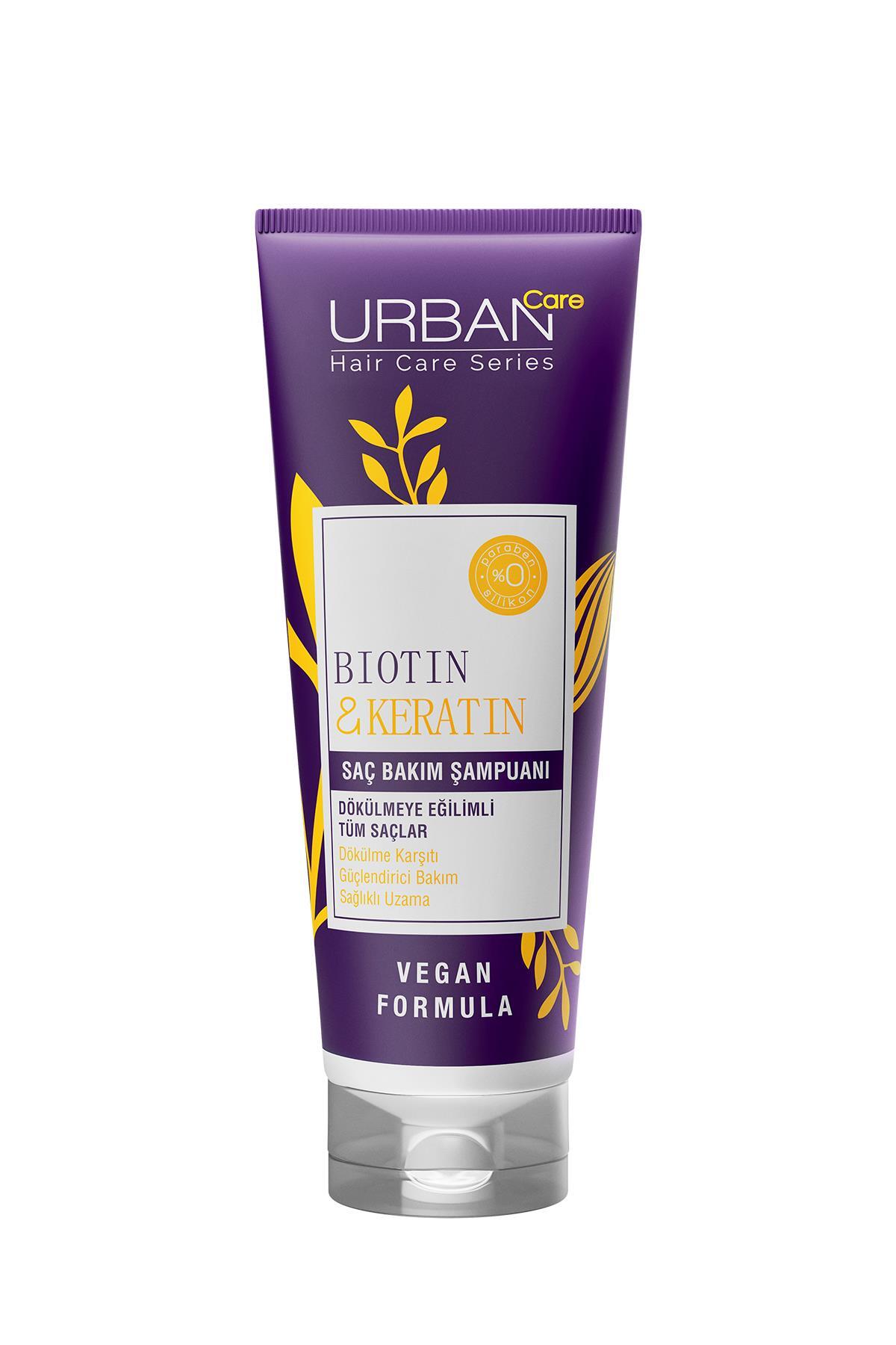 شامپو بیوتین و کراتین برای موهای مستعد ریزش - وگان - 250 میلی لیتر اربن کر Urban Care