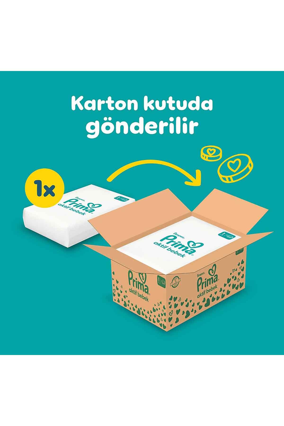 پوشک بچه اکتیو ماهانه بسته 1 سایز 200 عدد اورجینال Prima