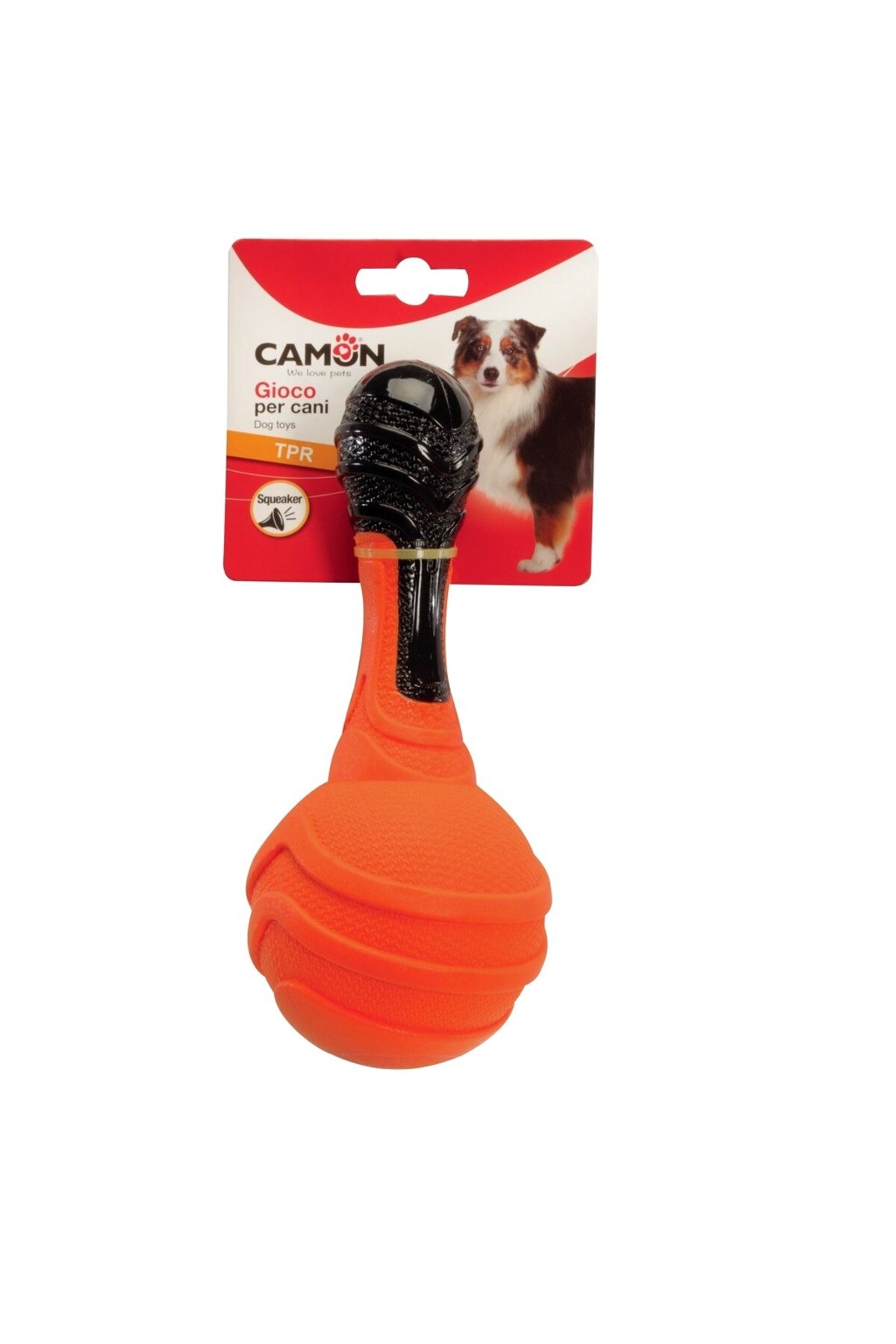 اسباب‌بازی سگ طرح دسته‌فرمان، ۲۰ سانتی‌متر، نارنجی و مشکی، کامون Camon مدل PD-681