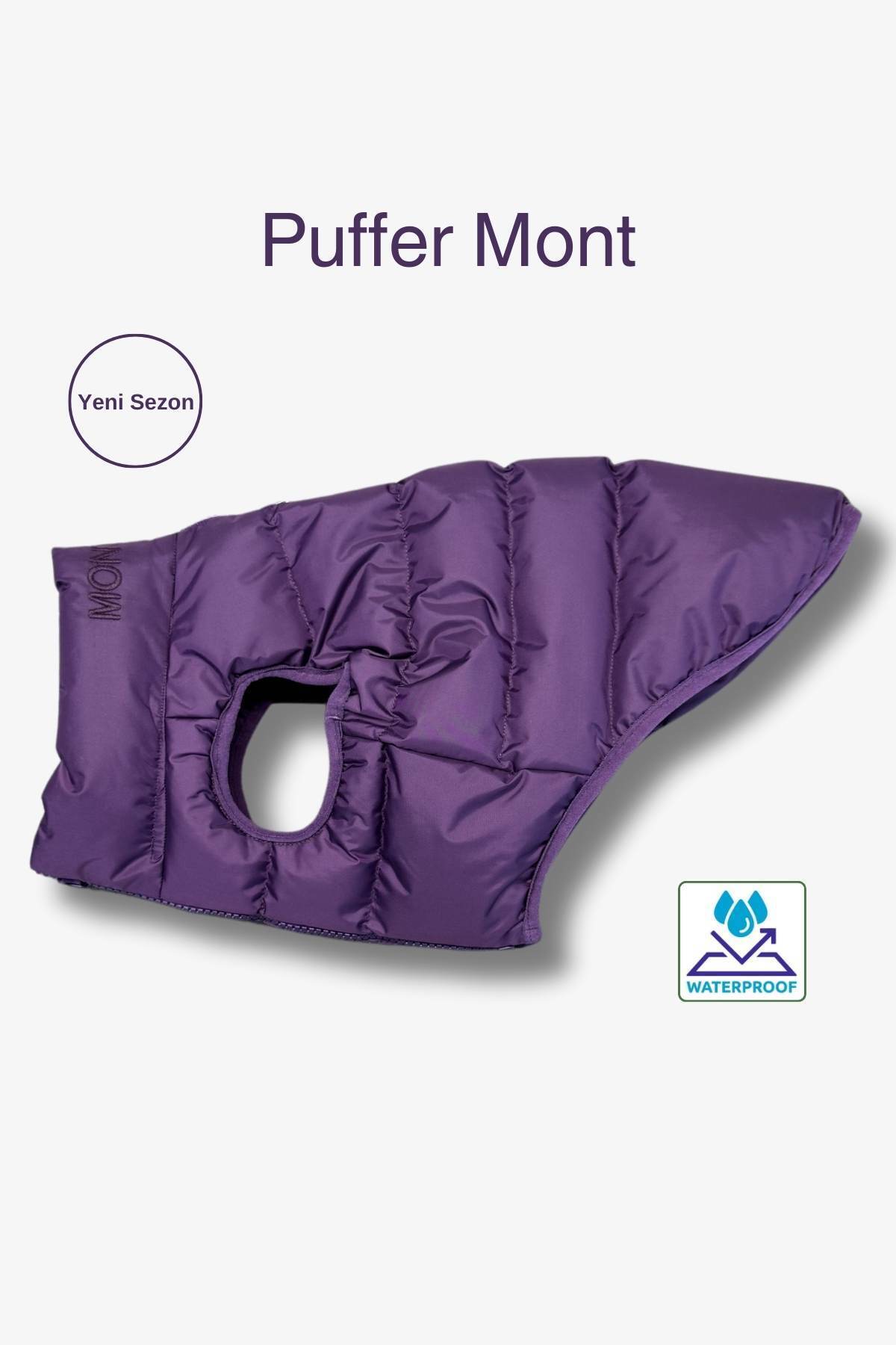 کاپشن پافر ضدآب سگ سالیا استور Salya Store مدل Puffer-Mont، بنفش