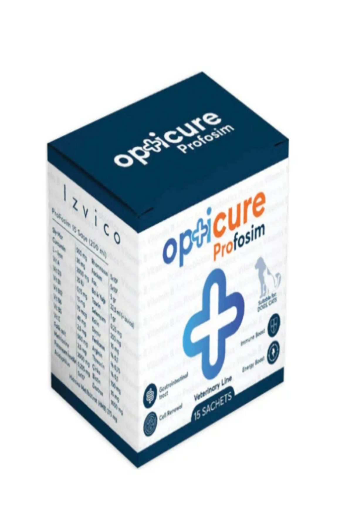 مکمل ویتامینی گربه اپتیکور Opticure Profosim، ۱۵ × ۷ میلی‌لیتر