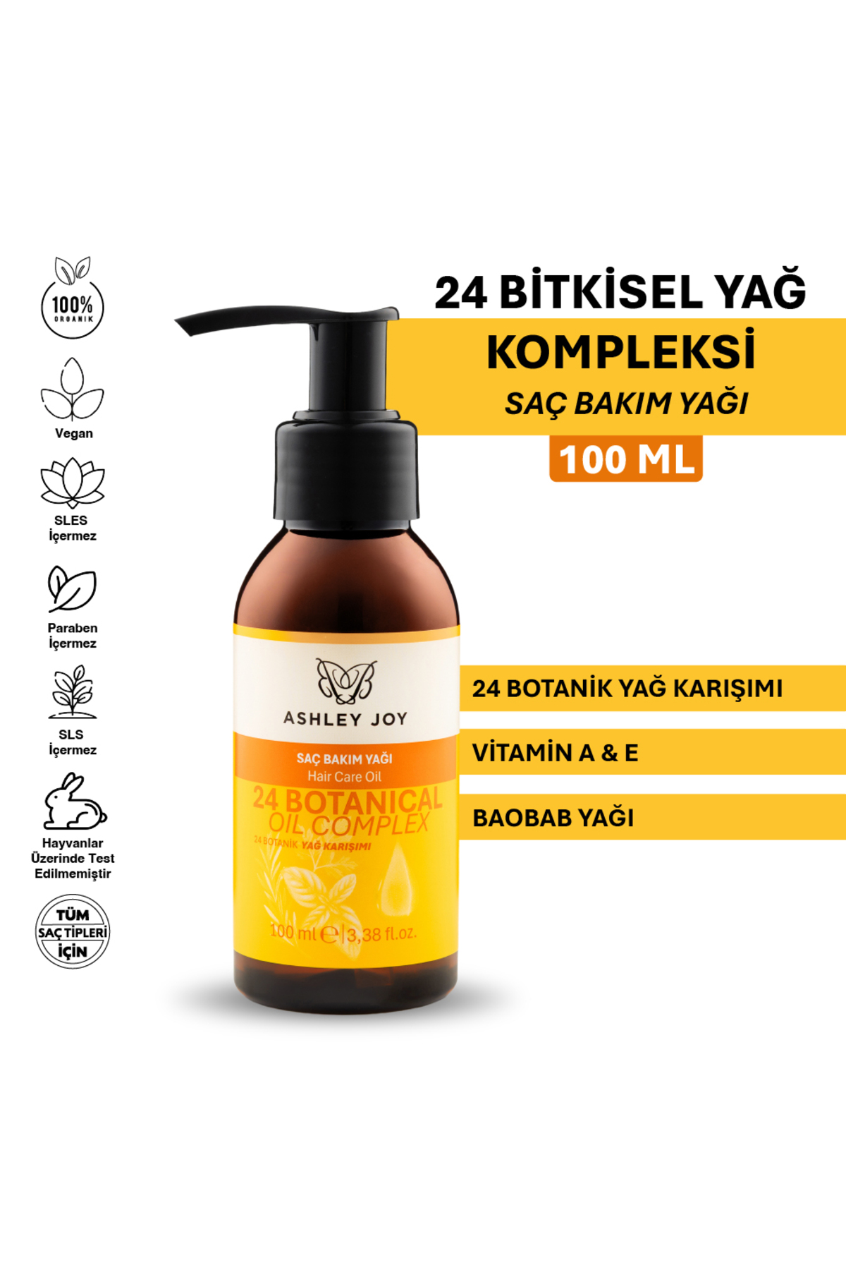روغن مراقبت از مو با حجم  100 میل اشلی جوی Ashley Joy