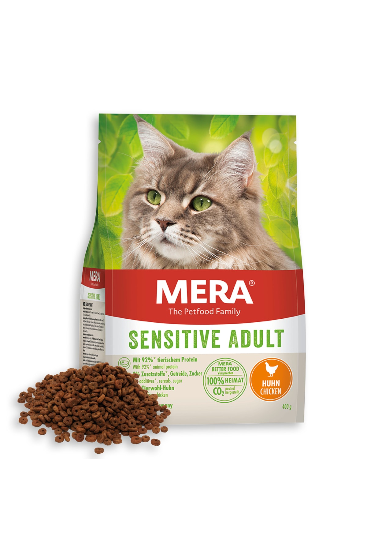غذای خشک گربه بالغ حساس بدون غلات با مرغ، مرا Mera The Petfood Family، ۱۰ کیلوگرم