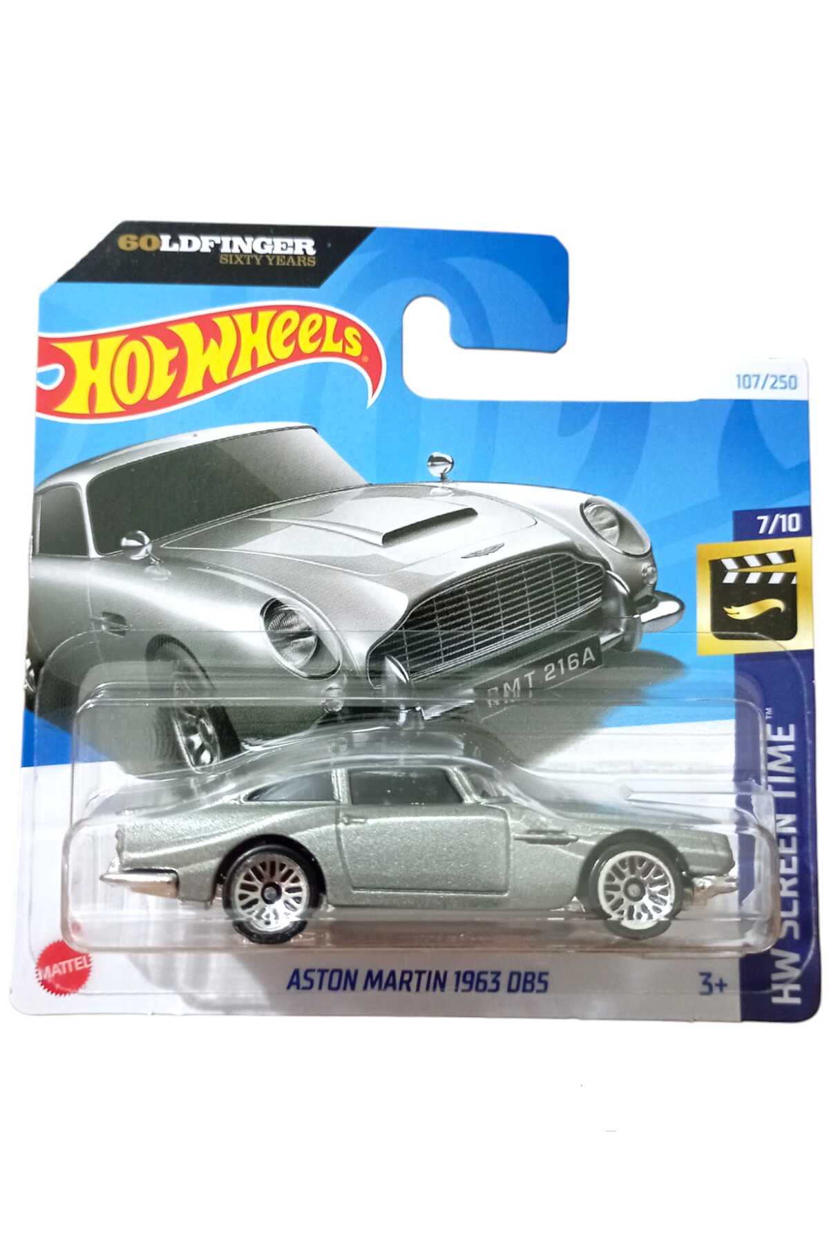 ماشین اسباب بازی ASTON MARTIN 1963 DBS 60LDFINGER SIXTY YEARS SINGLE CARS 2024 SERIES ORIGINAL HOT WHEELS Y058 HOT WHEELS