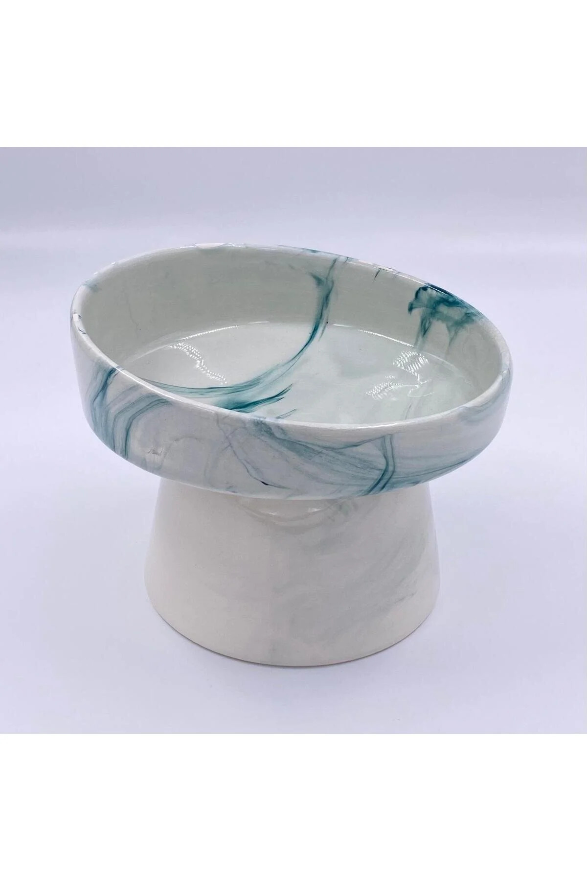 ظرف غذای و آب گربه و سگ هوم Home مدل PAW500، سرامیکی سبز، ۳۵۰ میلی‌لیتر