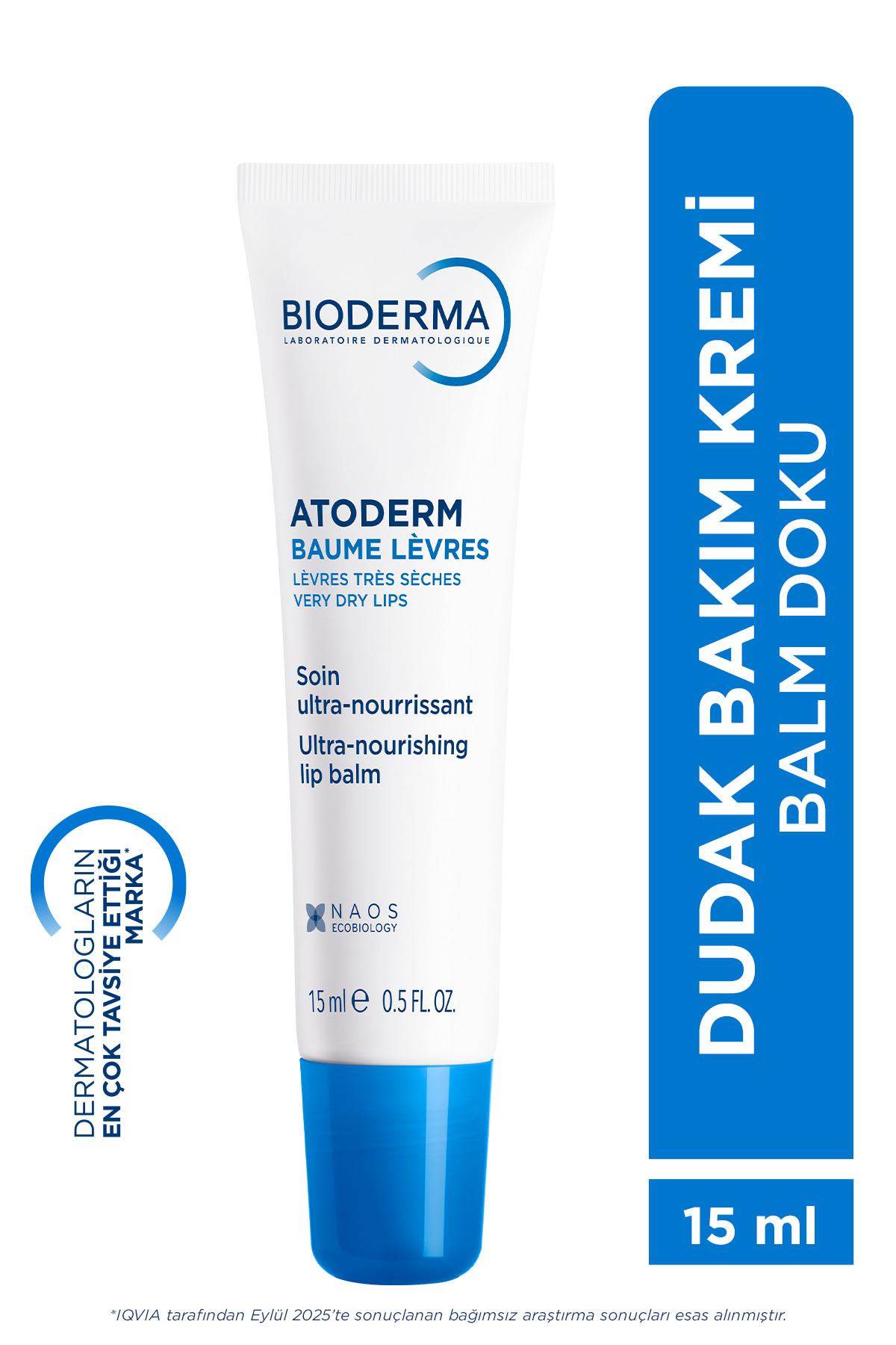Bioderma مرطوب کننده لب مغذی خشک ATODERM با روغن آووکادو و شیا 15 میلی لیتر