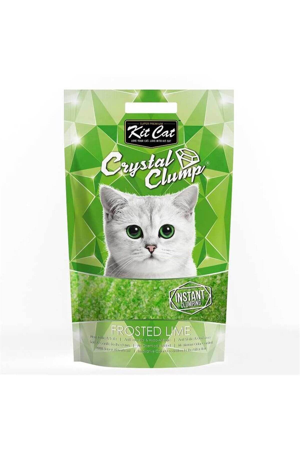 خاک گربه کلامپینگ سیلیکا کیت کت Kit Cat Frosted Lime، ۴ لیتر
