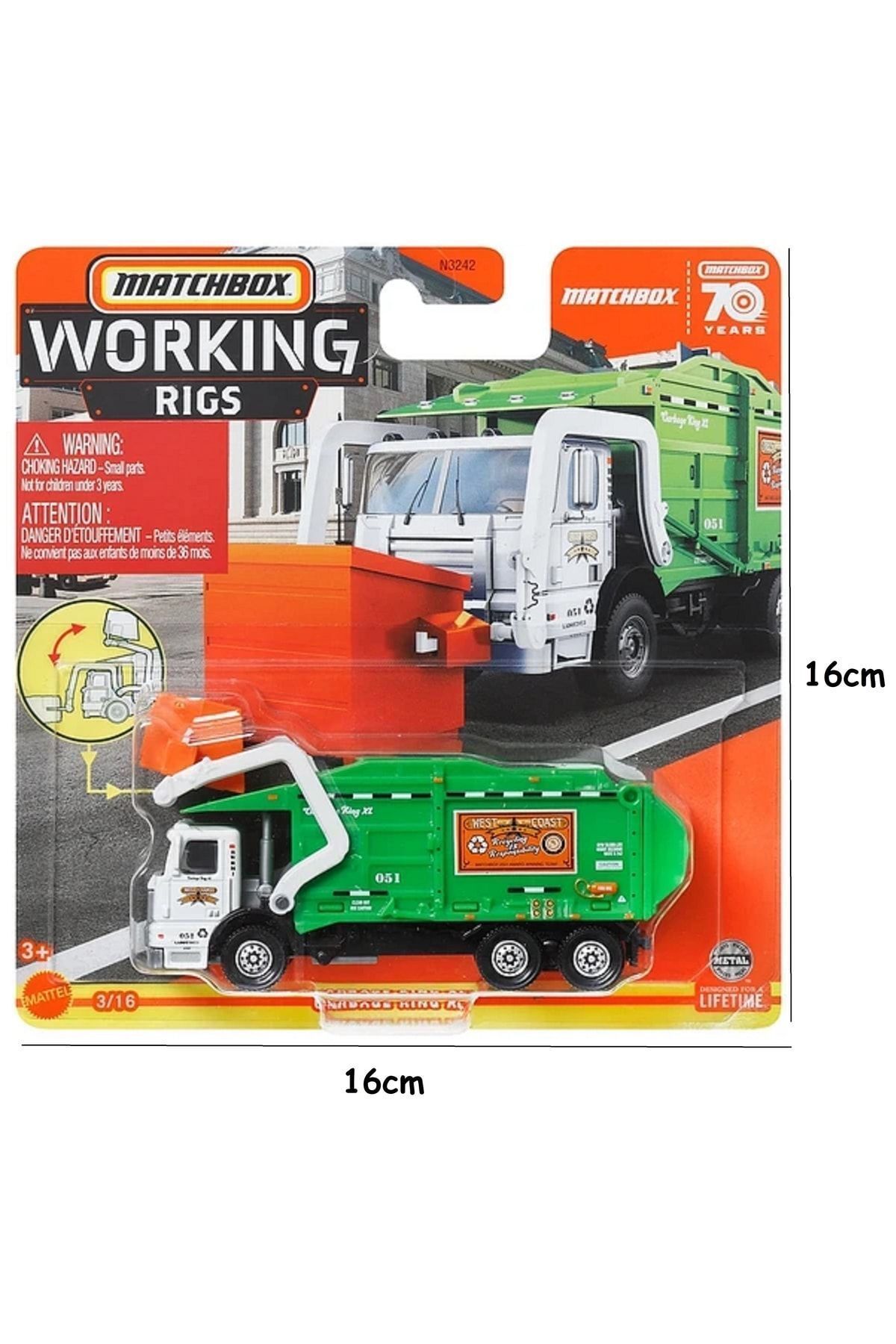 مدل خودرو ماشین حمل زباله GARBAGE KING XL اصل مجوز مهندسی وسیله نقلیه اسباب بازی DIECAST اورجینال Matchbox