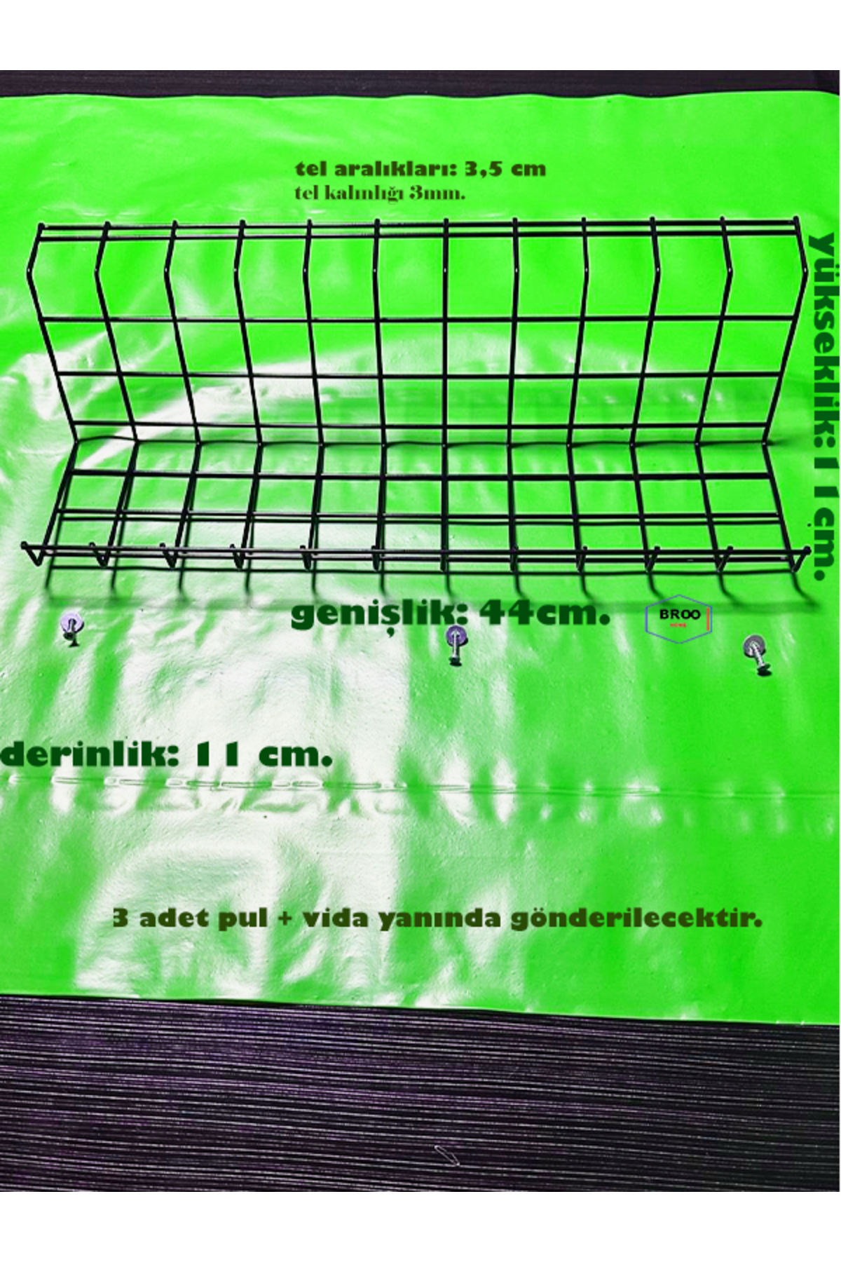 نظم‌دهنده کابل زیر میز فلزی مشکی بروهوم BROOHOME، مدل -mad-1