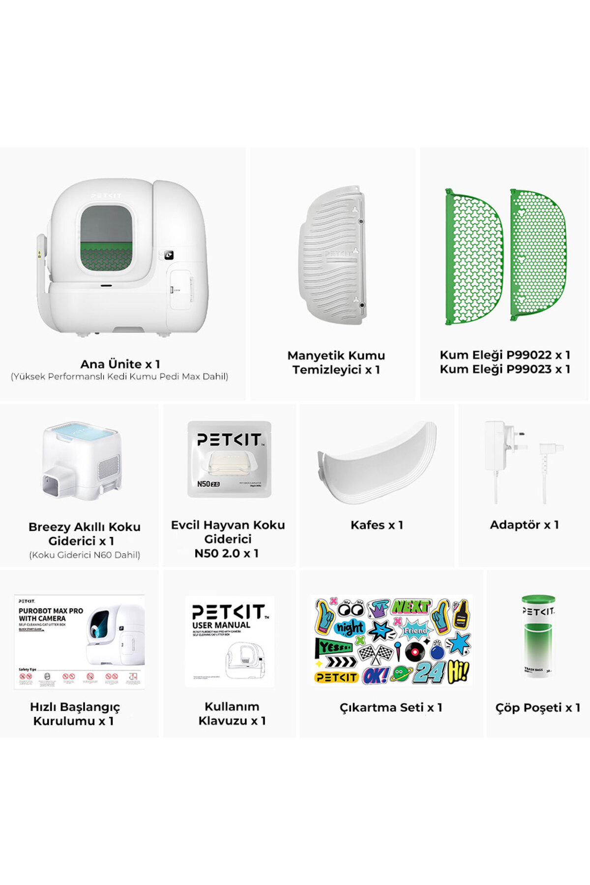 توالت هوشمند گربه پت‌کیت Petkit مدل Purobot Max Pro، سفید