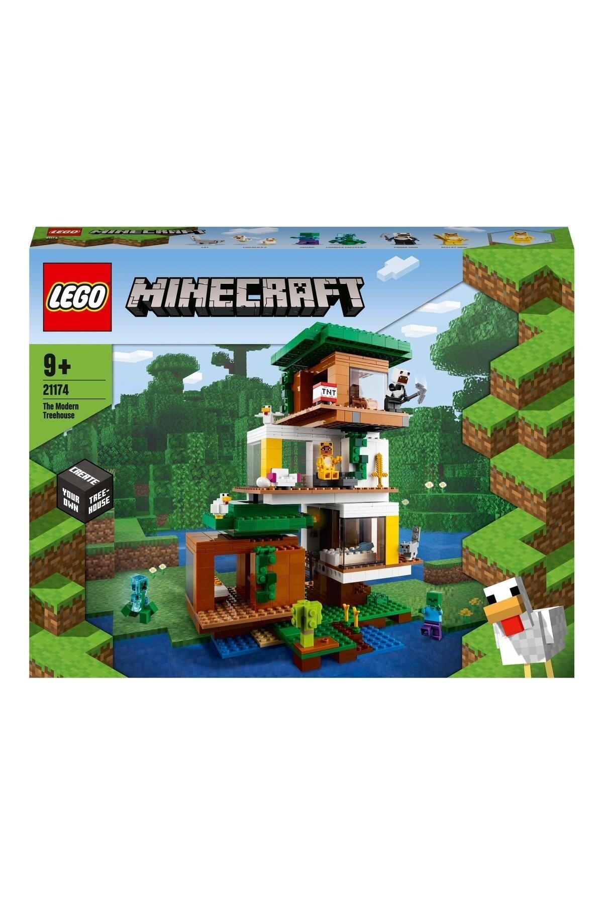 لگو و اسباب بازی های ساخت محور MINECRAFT MODERN TREE HOUSE 21174 مجموعه ساختمانی خانه درختی غول پیکر 909 PIECES از ترکیه LEGO