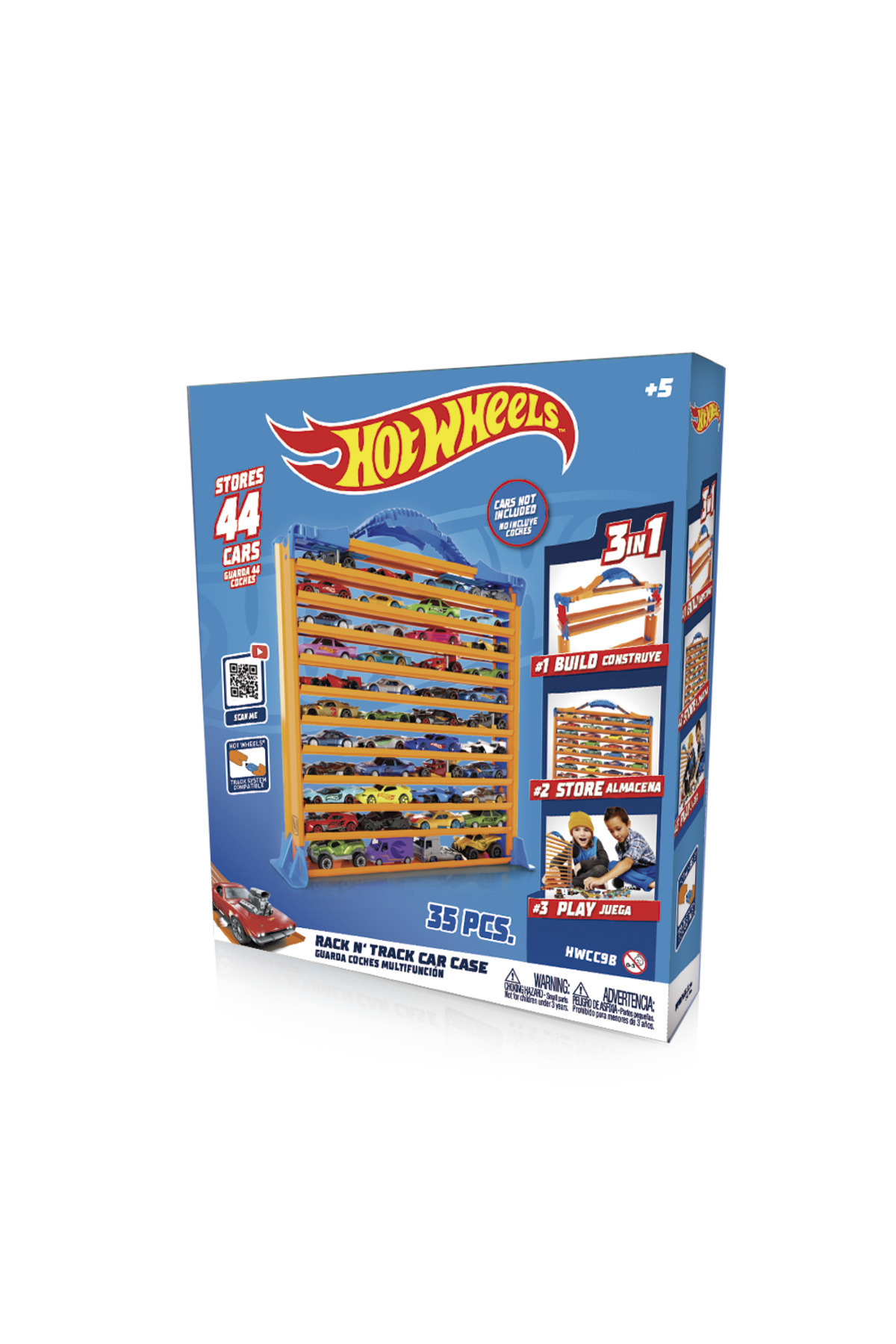 ماشین اسباب بازی قفسه ذخیره سازی RACENTRACK 44 برای اتومبیل هات ویلز اورجینال HOT WHEELS