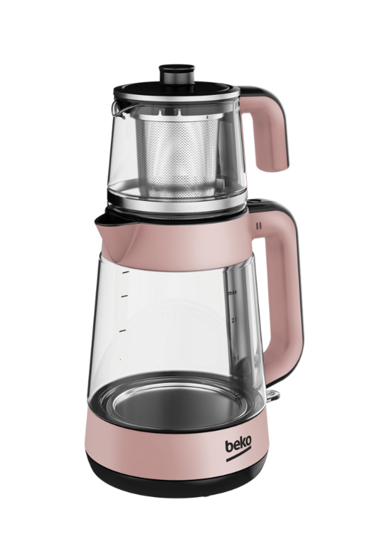 چای ساز شیشه ای 1900 وات 2000 میلی لیتری رز اورجینال Beko