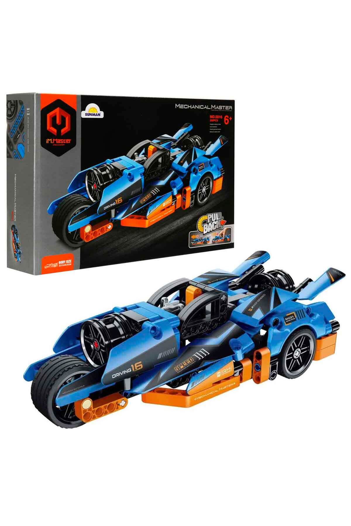 لگو و اسباب بازی های ساخت محور IM. MASTER PULL AND DROP MOTORCYCLE BLUE 202 PIECES از ترکیه im Master