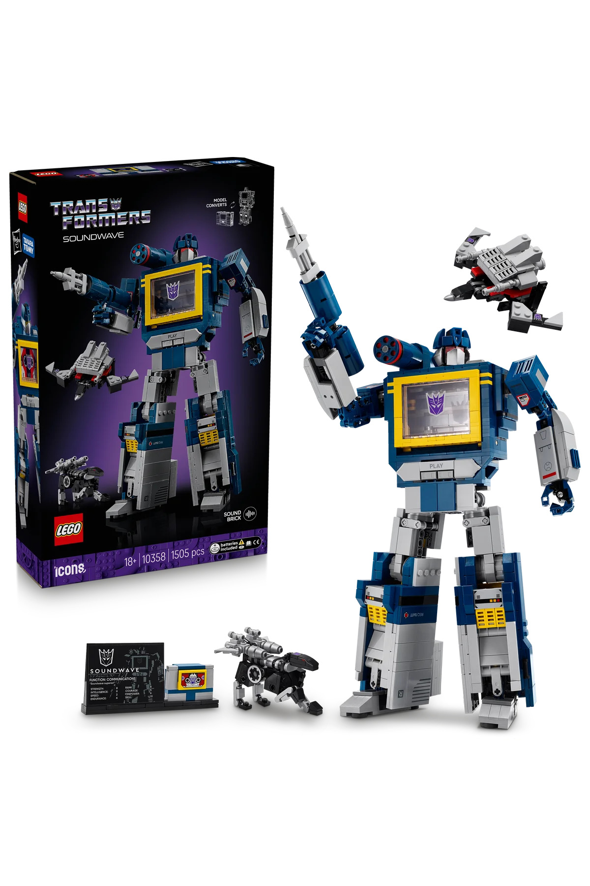 لگو و اسباب بازی های ساخت محور LEGO10358 ICONS TRANSFORMERS: SOUNDWAVE اورجینال LEGO