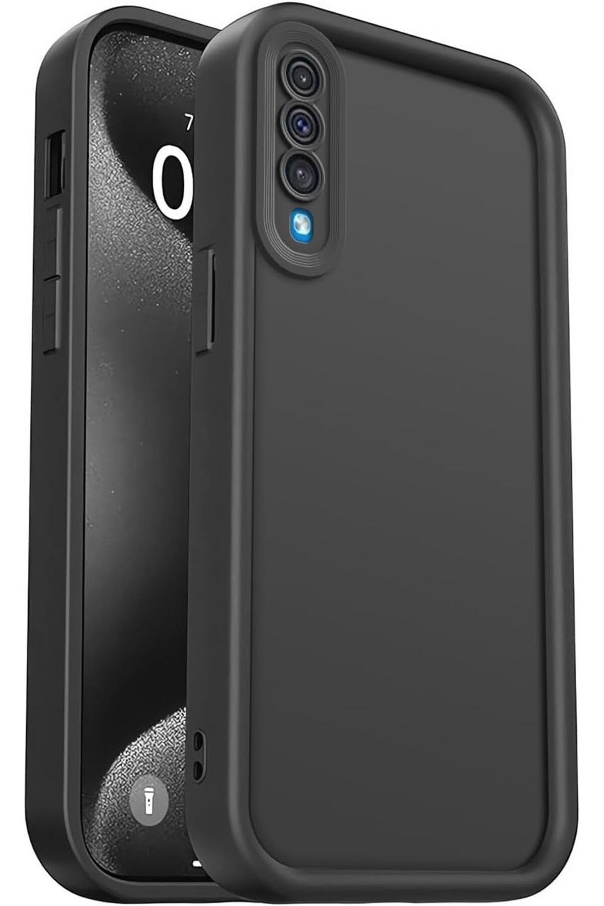 کاور و قاب پوشش محافظ سیلیکونی مشکی ضد ضربه با بافت نرم دوربین SAMSUNG GALAXY A50 A30S فیبکس Fibaks