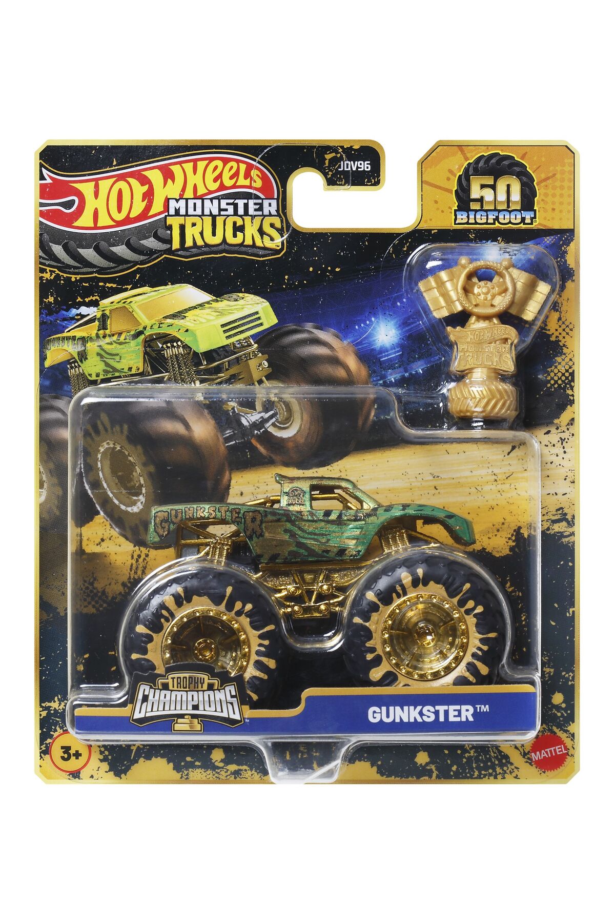 ماشین اسباب بازی ® کامیون های هیولا BIGFOOT TROPHY CHAMPIONS SINGLE CARS | JDV96 هات ویلز اورجینال HOT WHEELS
