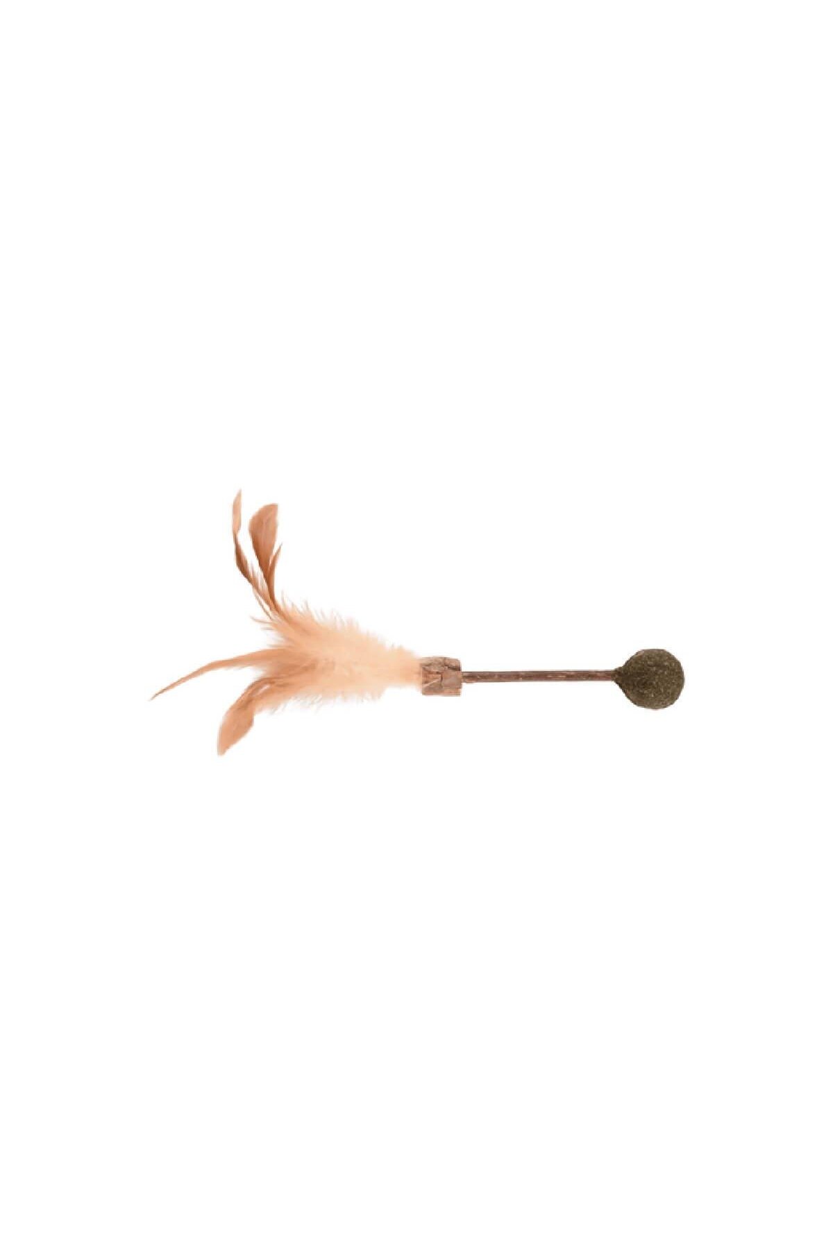 اسباب‌بازی پر‌دار گربه Topsy با ماتاتابی و علف گربه ۲۵ سانتی‌متری فلامینگو Flamingo سفید