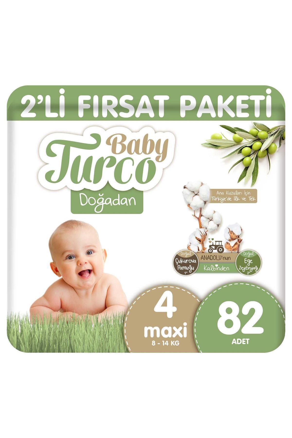 پوشک بچه دوغادان دو تکه فرصت سایز 4 ماکسی 82 عدد اورجینال Baby Turco