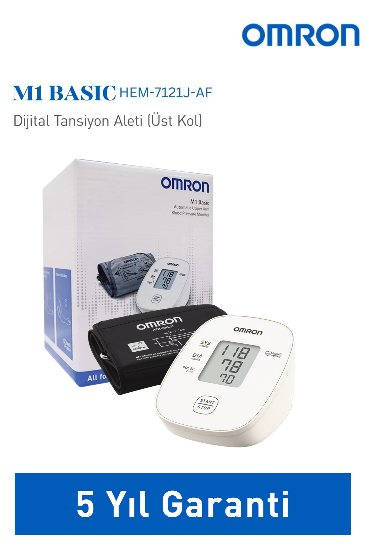 فشارسنج فشار خون دیجیتالی M1 بازوی فوقانی HEM 7121J AF Omron