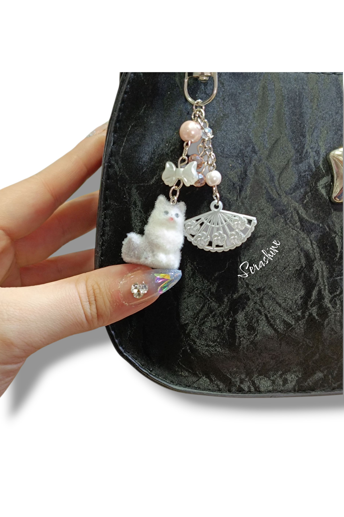 جلیقه کلید گربه خزدار ناز PUSSYCAT CHARM 😻 جذابیت تلفن کیف مدل جدید hbtasarim