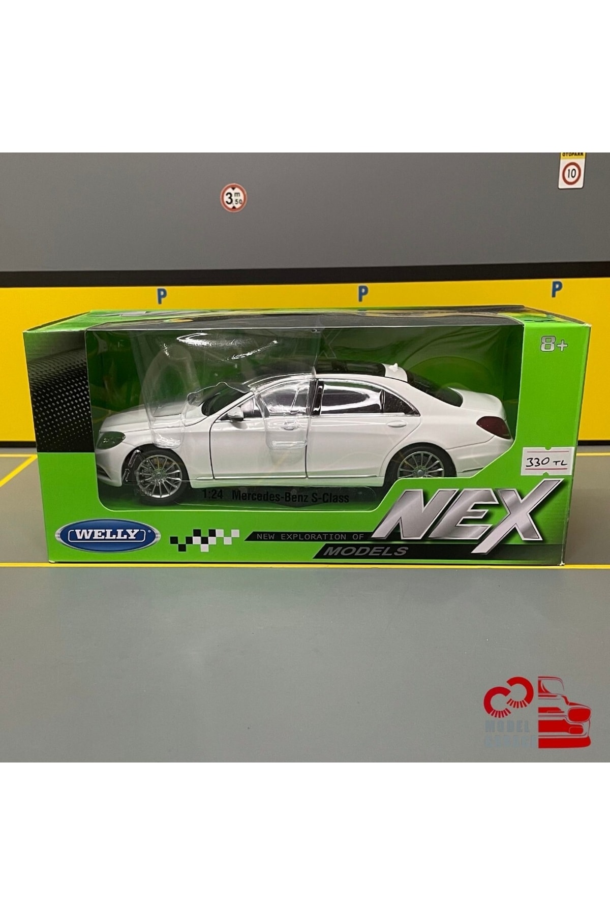 مدل خودرو مرسدس بنز S CLASS 1 24 SCALE C&amp;C MODEL GARAGE DIECAST METAL اورجینال WELLY