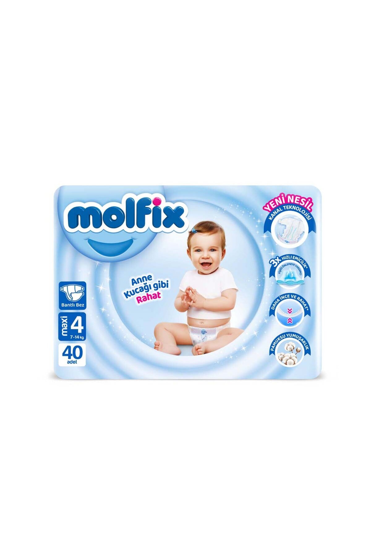 پوشک بچه پکیج سودمند 4 سایز ماکسی 7 14 کیلوگرم 40 اورجینال Molfix