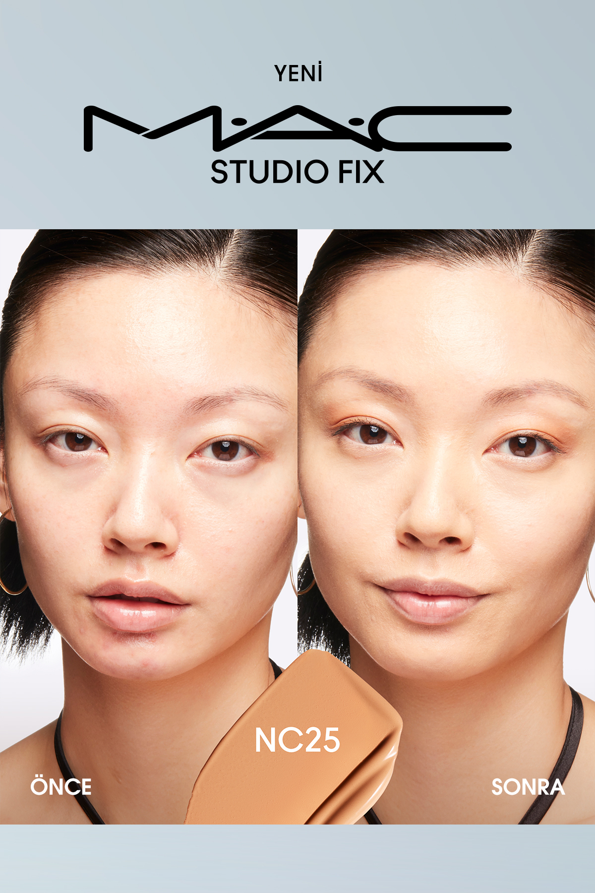 کرم پودر بنیاد MATT دائمی تا 24 ساعت استودیو FIX FLUID SPF15 رنگ: NC25 30ML Mac