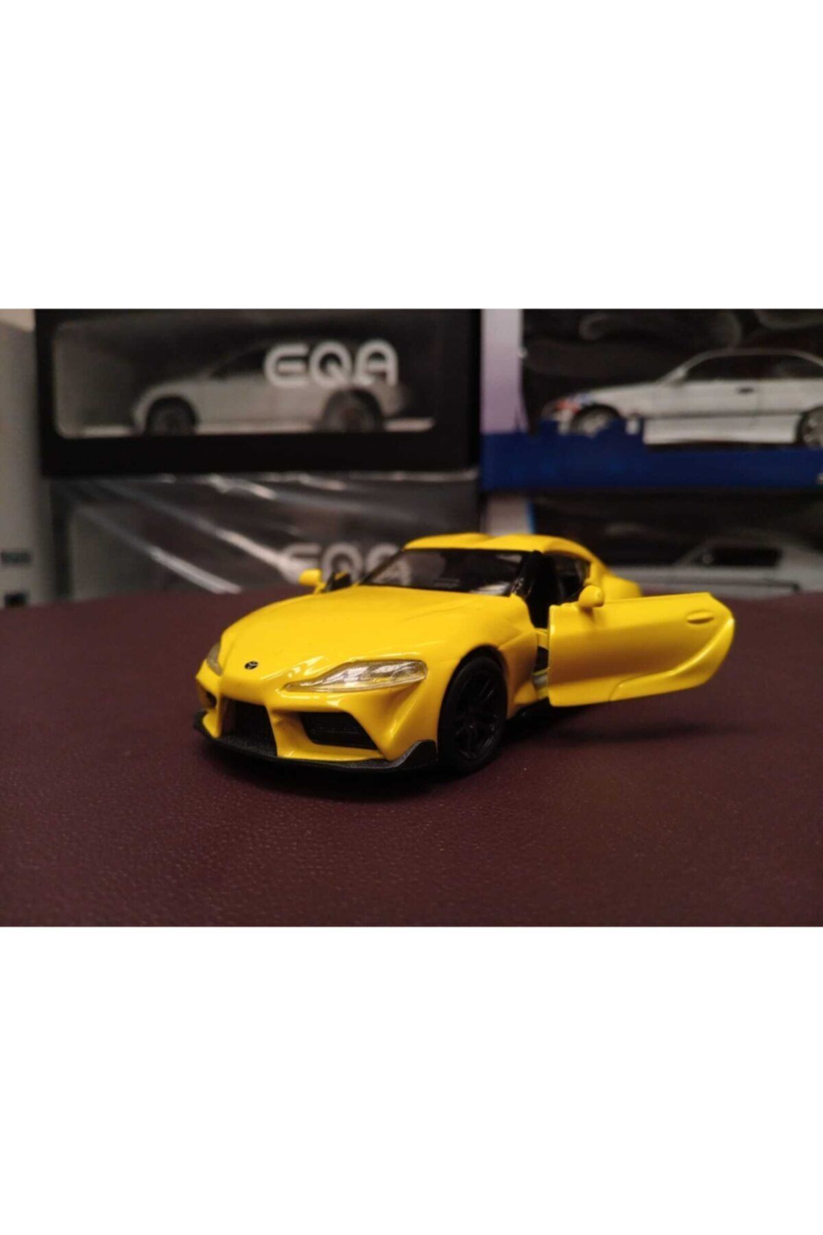 مدل خودرو تویوتا سوپرا PULL DROP DIECAST زرد اورجینال WELLY
