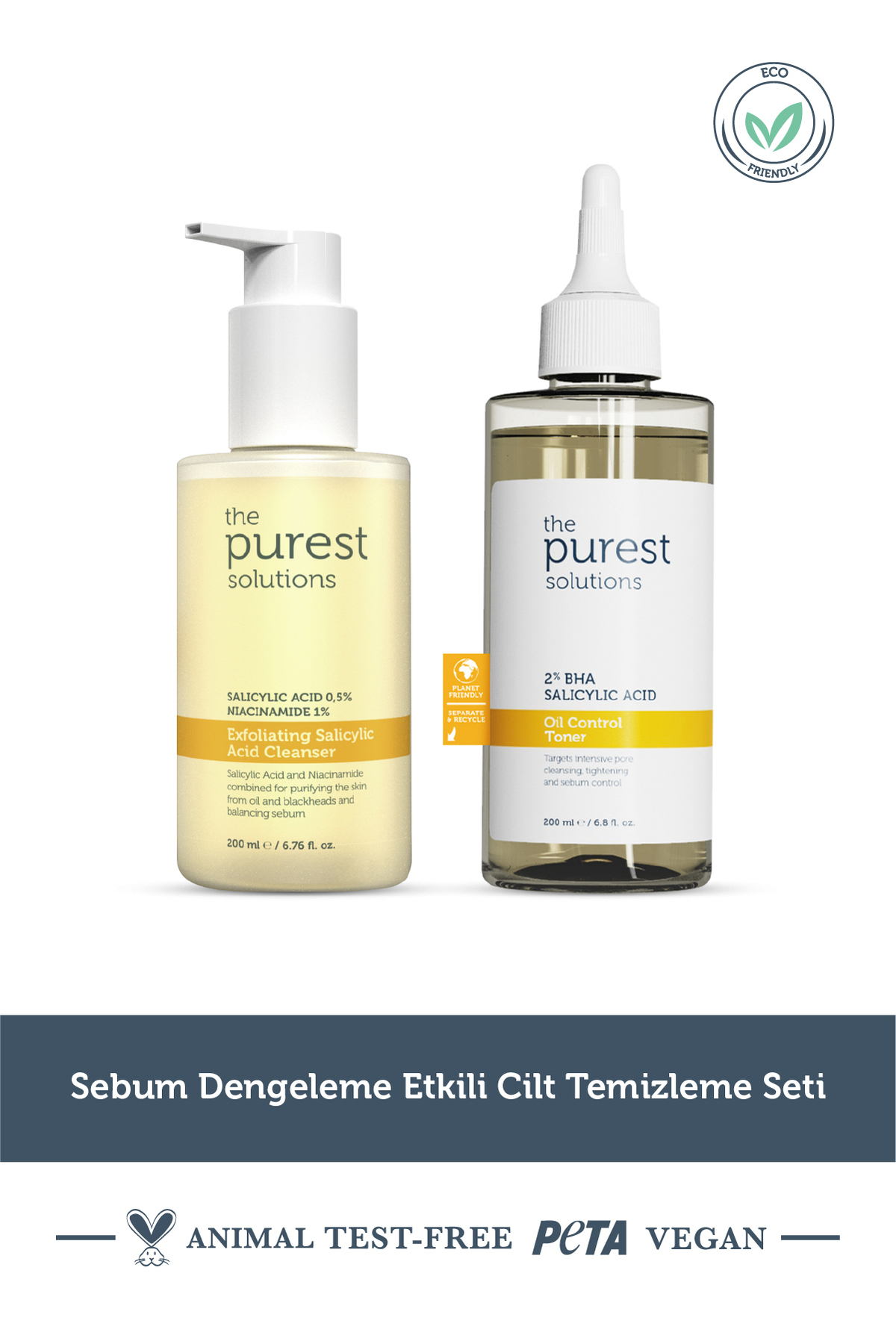The Purest Solutions مجموعه تمیزکننده موثر تعادل چربی پوست