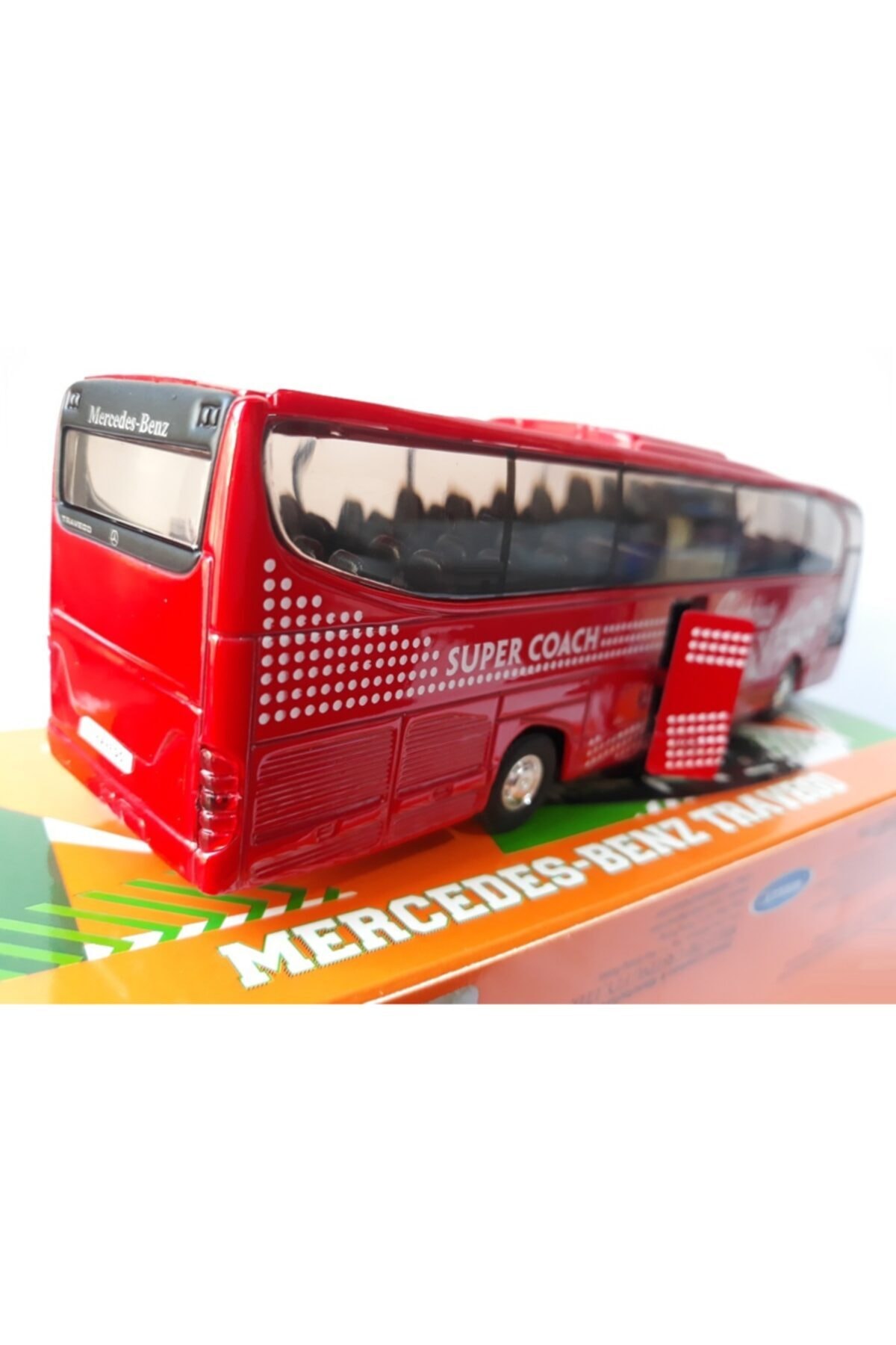 مدل خودرو درب اصلی فلزی دیکست اتوبوس مرسدس بنز TRAVEGO باز می شود اورجینال WELLY