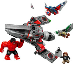 مجموعه ساختنی لگو LEGO مارول Marvel مدل 76292، جت کاپیتان آمریکا و رد هالک، ۲۲۳ قطعه