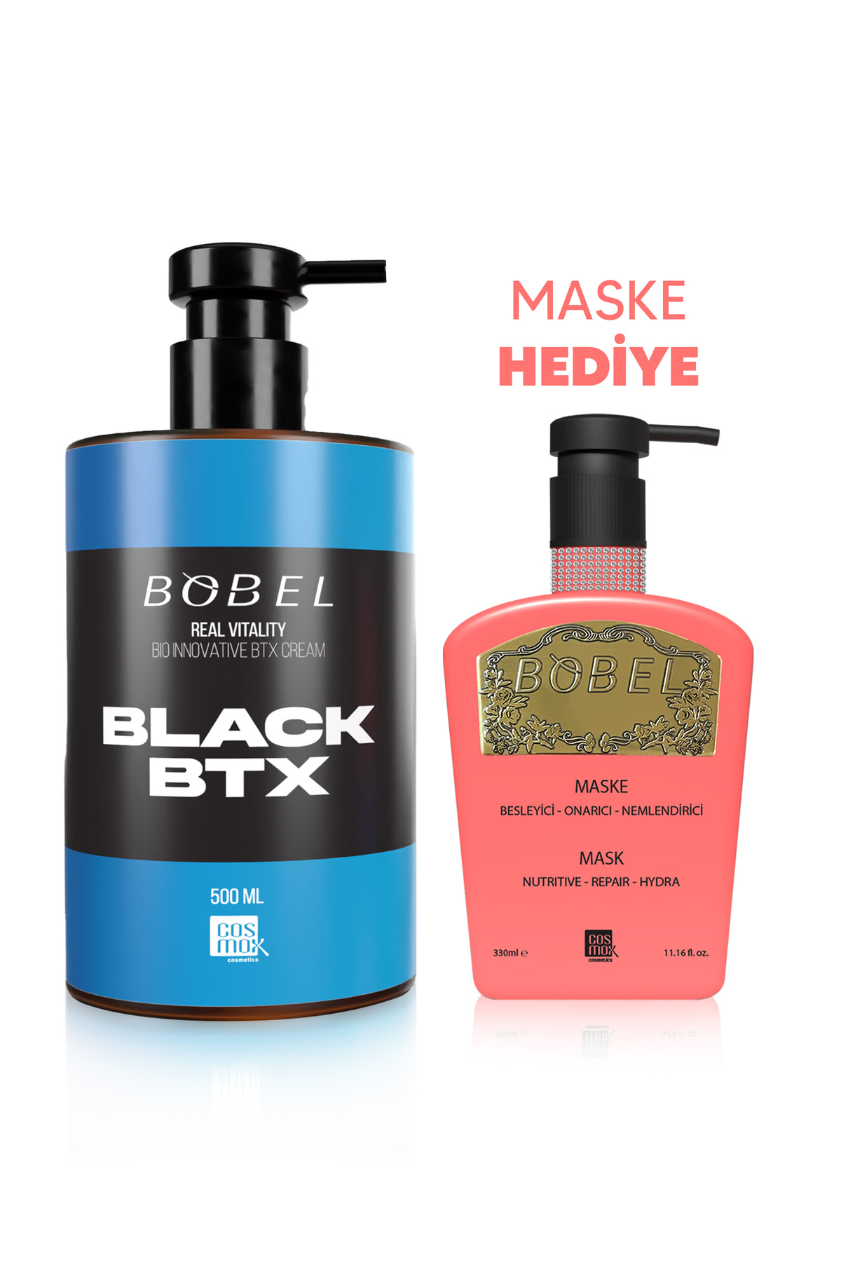 ست مراقبت مو زنانه BTX MASS BOTOKS 500 میل bobel