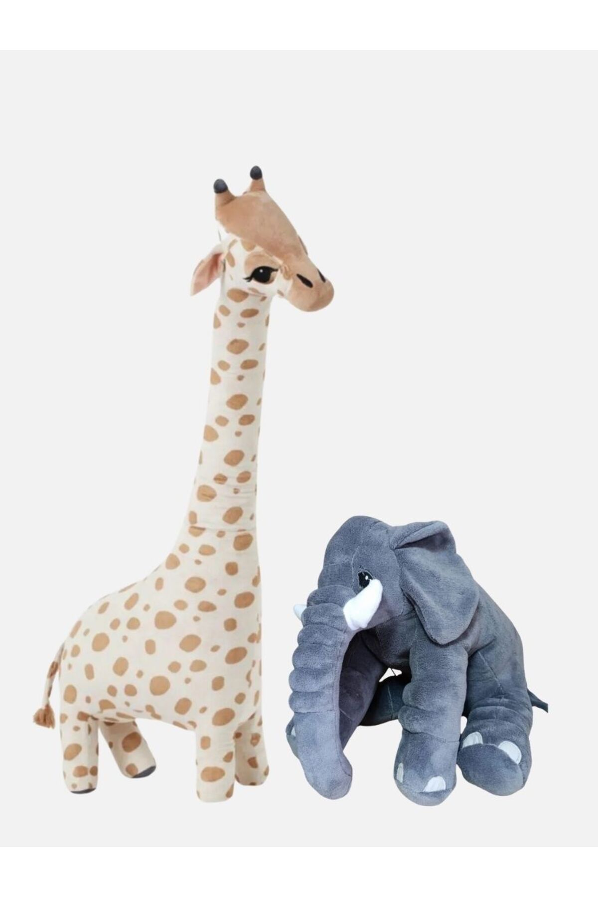اسباب بازی های پشمی زرافه مخمل دار 100 سانتی متری همبازی من و فیل دوست خوابیده GRAN TOYS