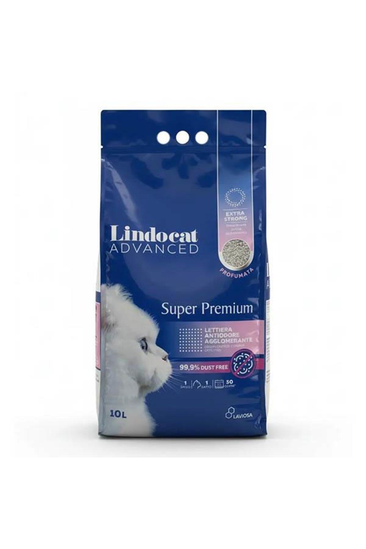 خاک گربه لیندو کت Lindo Cat سوپر پریمیوم، کلامپینگ قوی با رایحه پودر بچه، ۱۰ لیتر