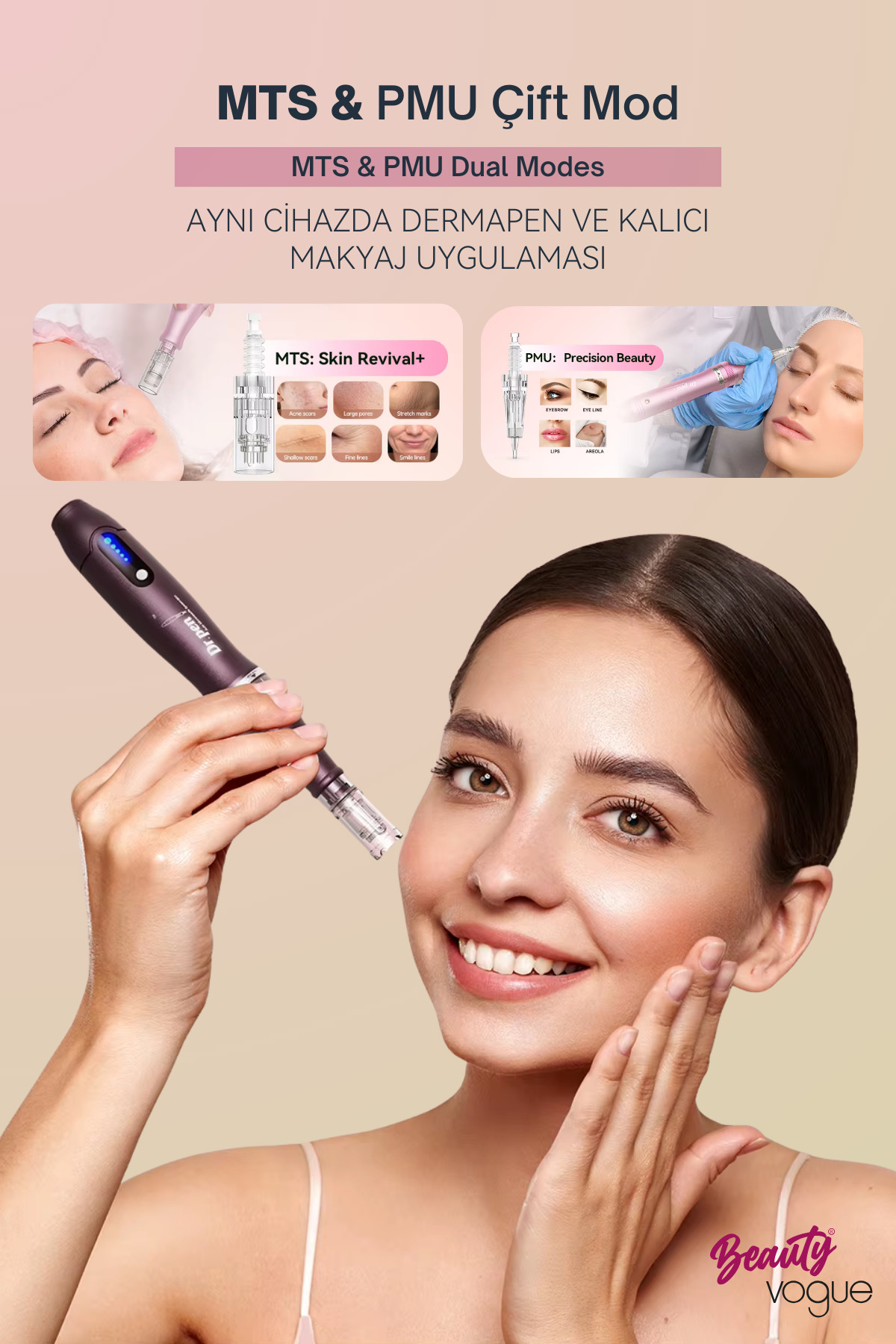 درمارولر دستگاه درماپن A10 لایه برداری پوست 0 2.5 میلی متری برای بازسازی صورت اورجینال Dr.Pen