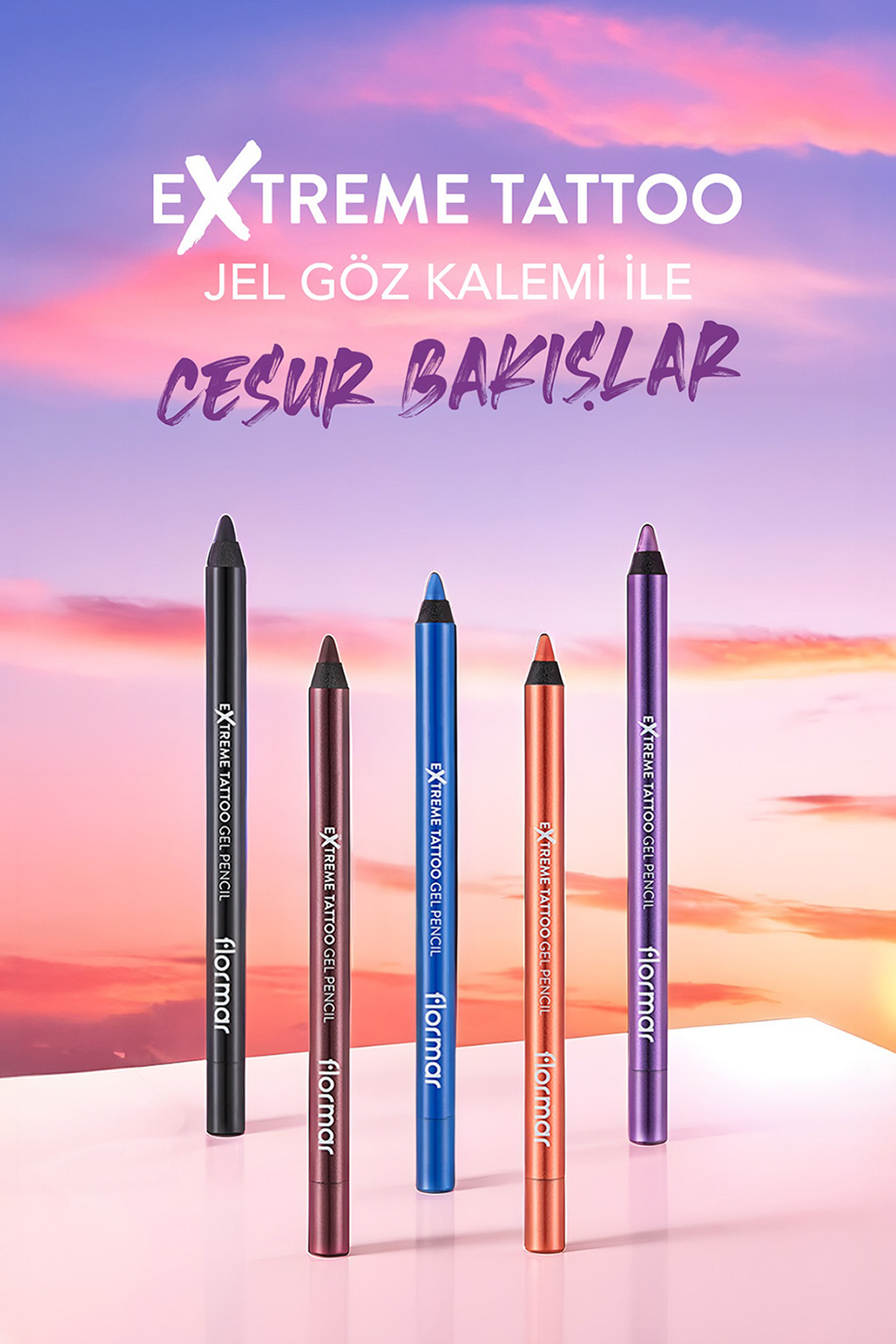 مداد چشم آرایشی مدل Extreme Tattoo Gel رنگ 07 Gold Storm فلورمار Flormar
