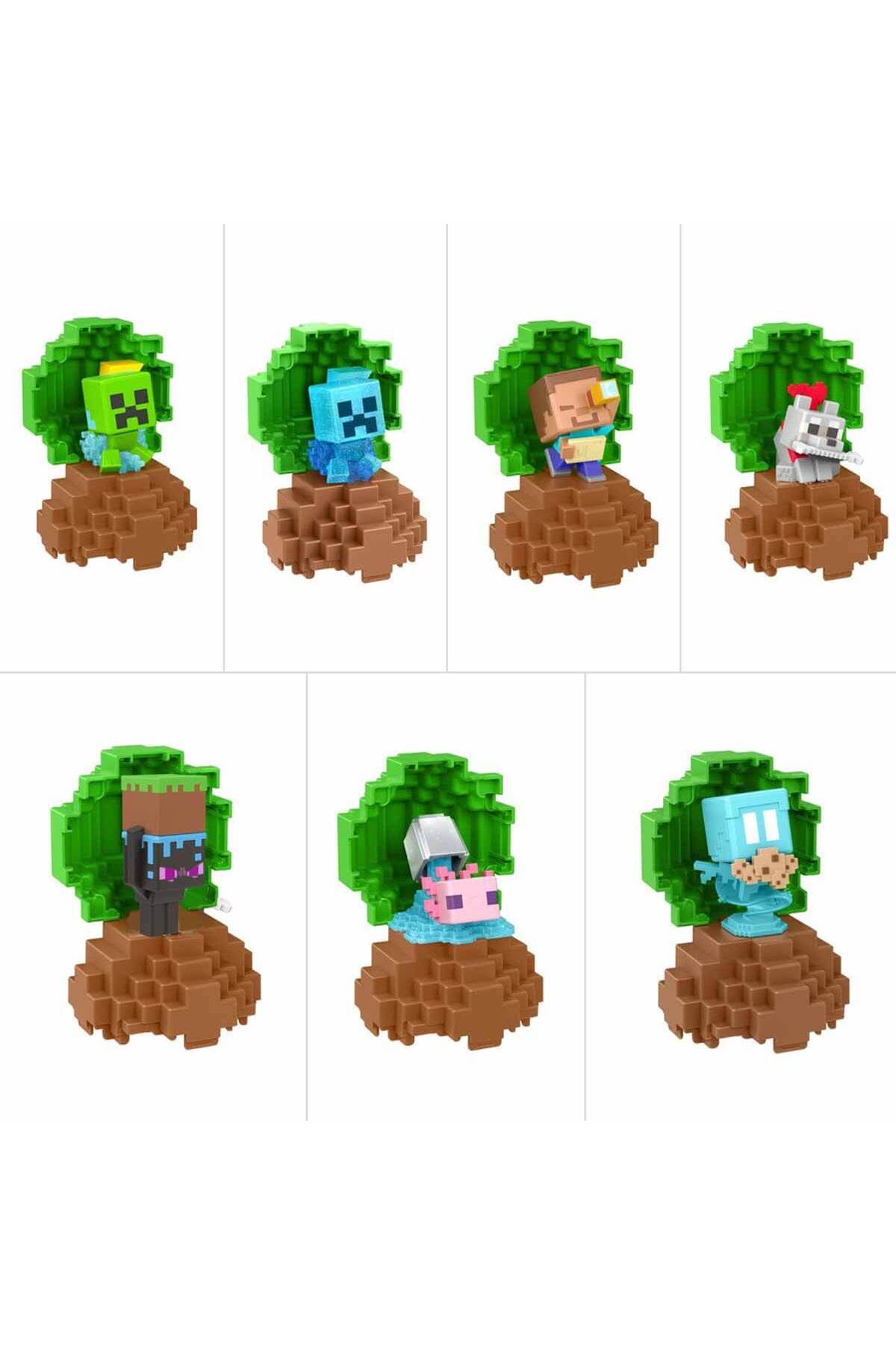 اسباب بازی های فیگور شخصیت MINECRAFT MINI MODE SPAWN EGG SURPRISE FIGURE PACK HXT64 Mattel