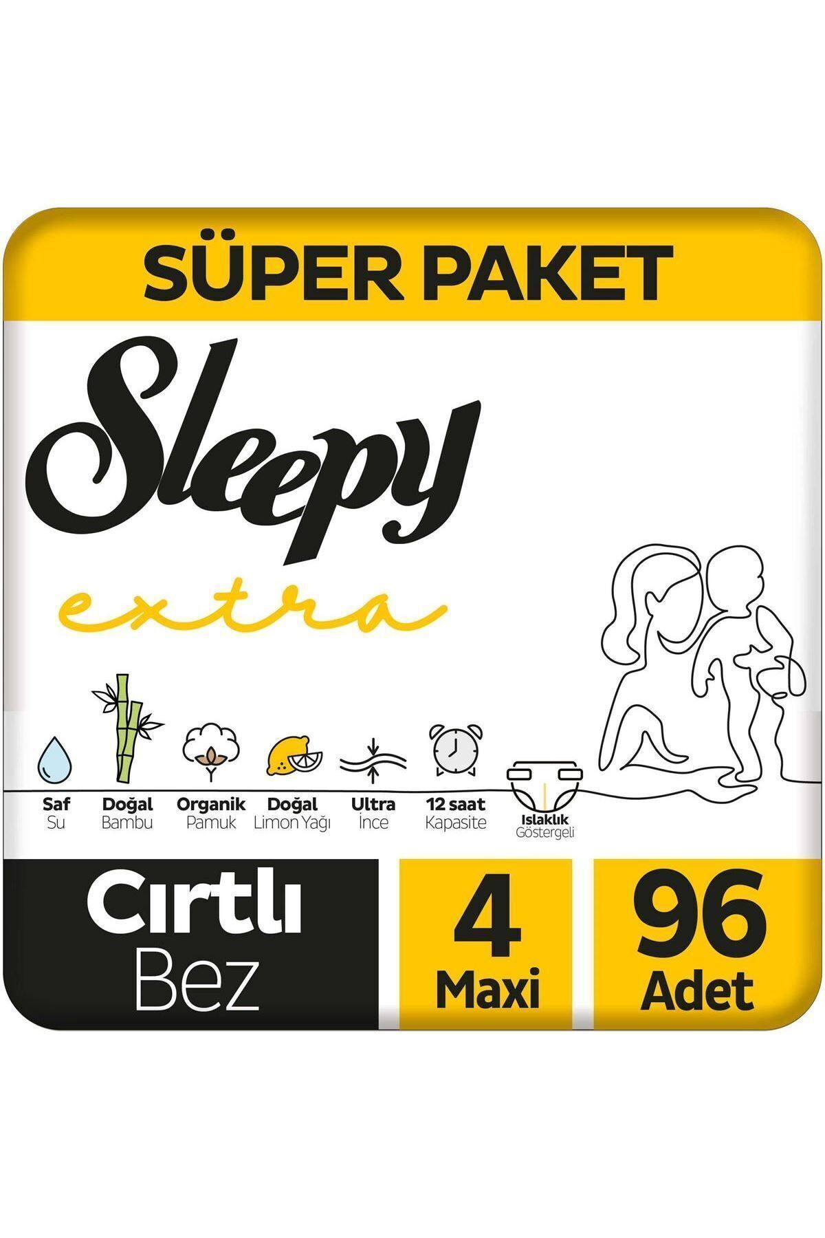 پوشک بچه بسته بندی فوق العاده روزانه سایز 4 مکسی 96 عددی اورجینال Sleepy
