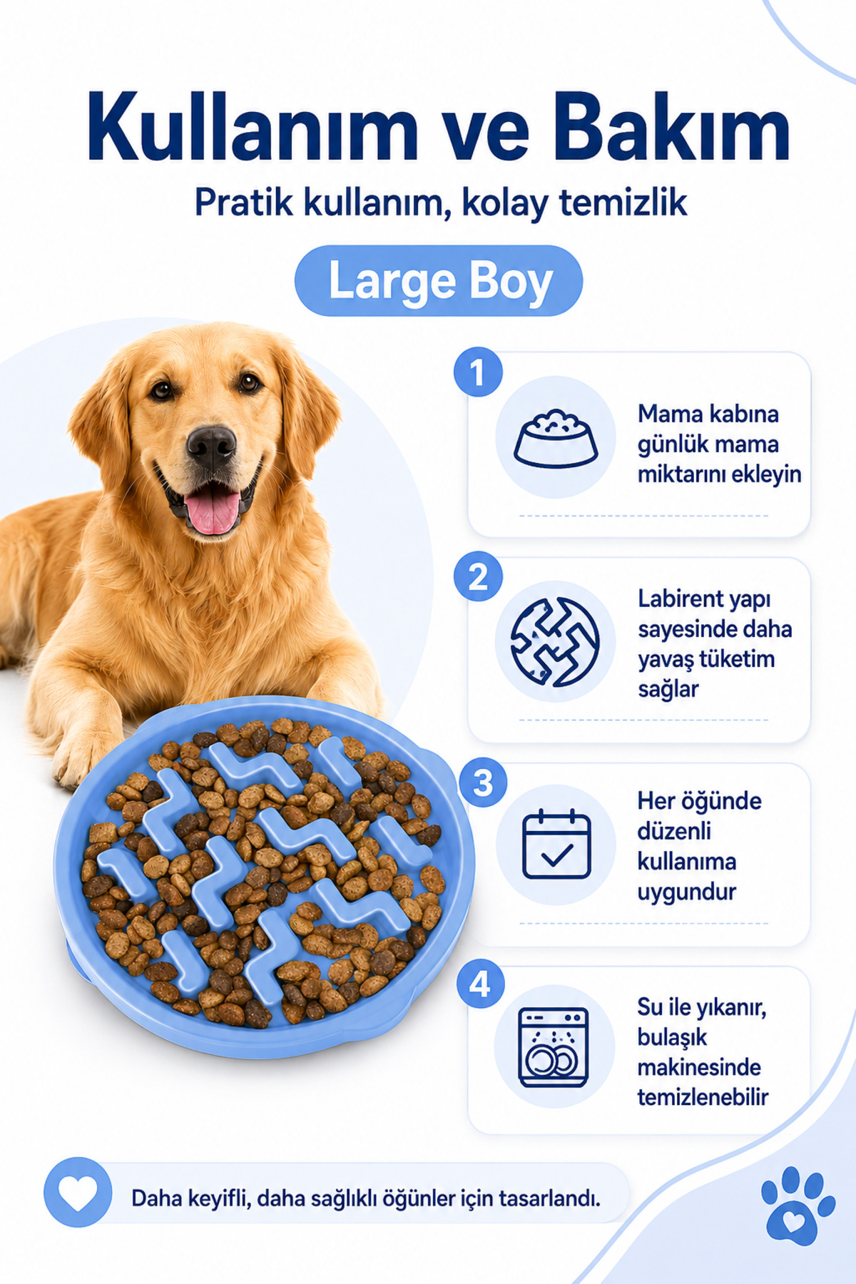 ظرف غذای سگ کندخور آوت‌وارد هاوند Outward Hound Fun Feeder Notch، ۱ لیتری آبی