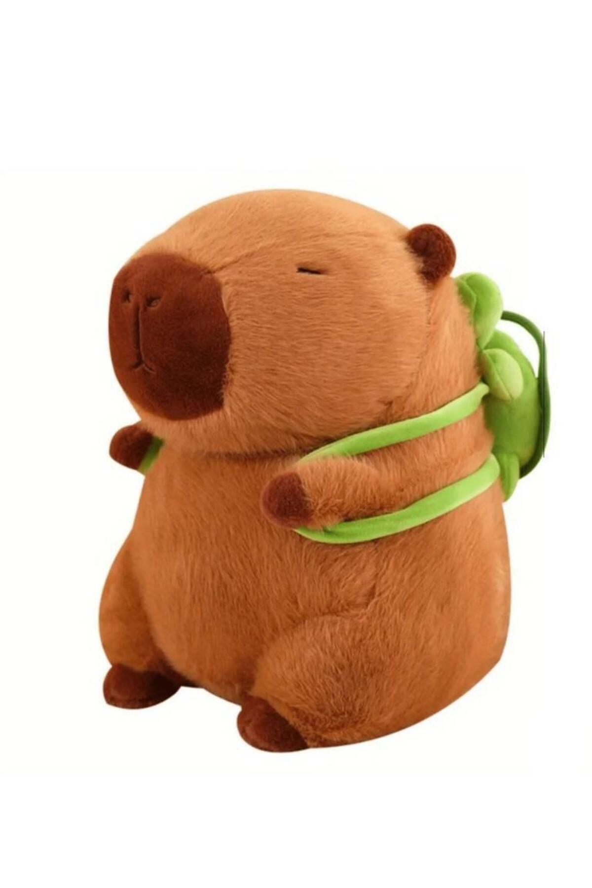 اسباب بازی های پشمی کوله پشتی کاپیبارا مخمل دار 30 سانتی متری CAPYBARA نرم و زیبا dekan toys