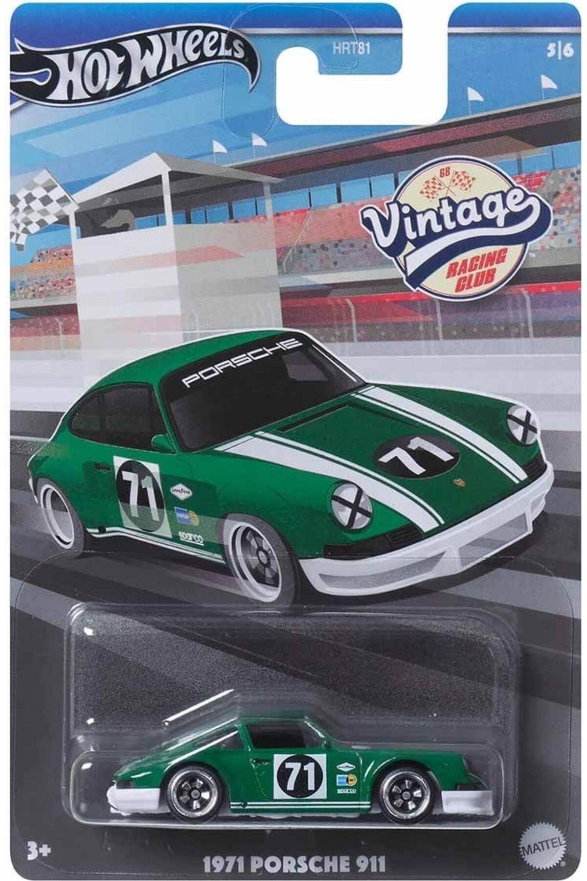 ماشین اسباب بازی اتومبیل های مجرد پرنعمت 1971 پورشه 911 HRV04 هات ویلز اورجینال HOT WHEELS