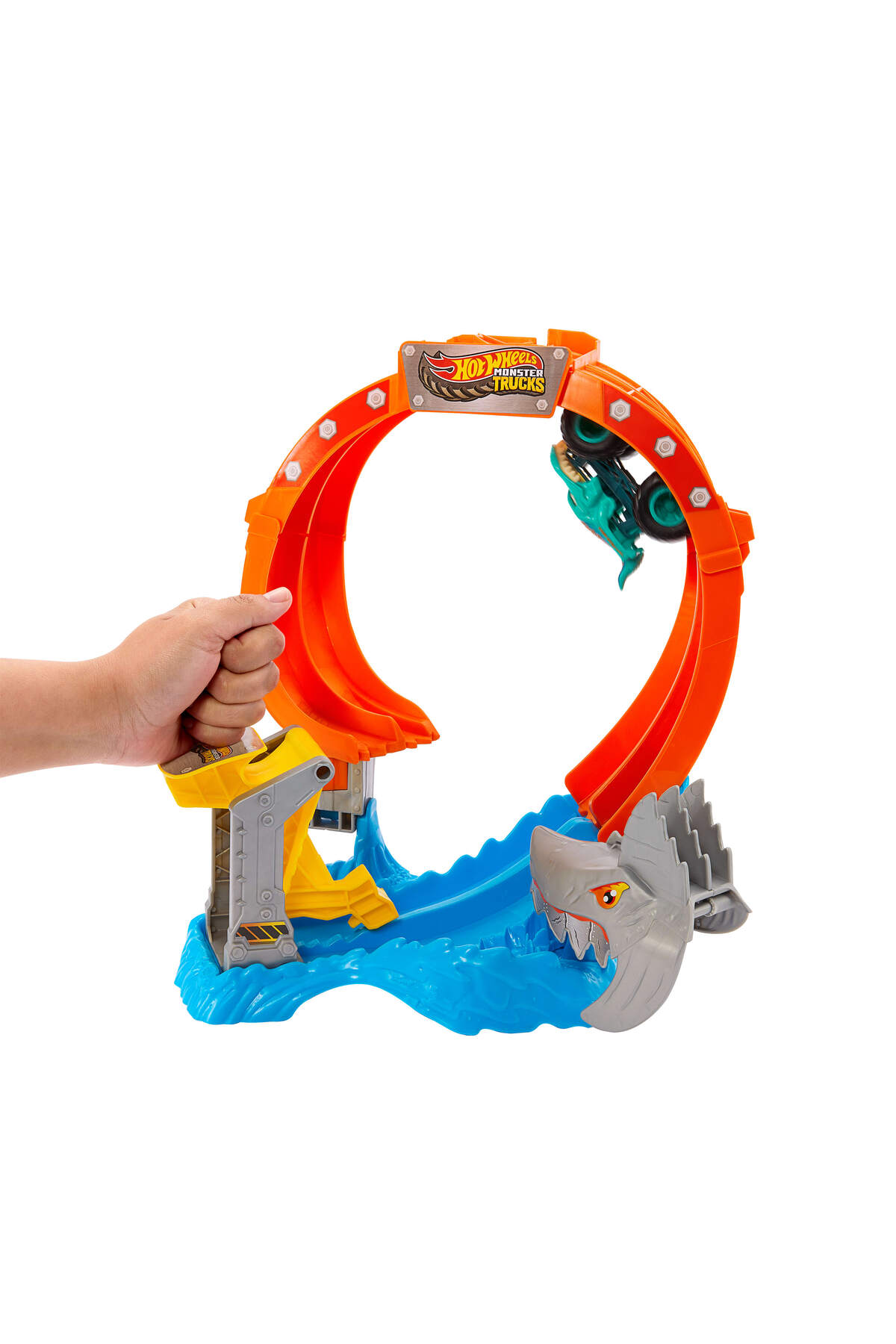 سایر ست های بازی MONSTER TRUCKS SHARK PLAYSET و خودروی MEGA WREX JFR08 در مقیاس 1:64 از ترکیه HOT WHEELS