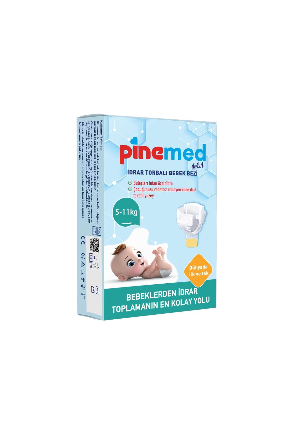 پوشک بچه با کیسه ادرار 5 11 کیلوگرم 2 عدد اورجینال PİNEMED