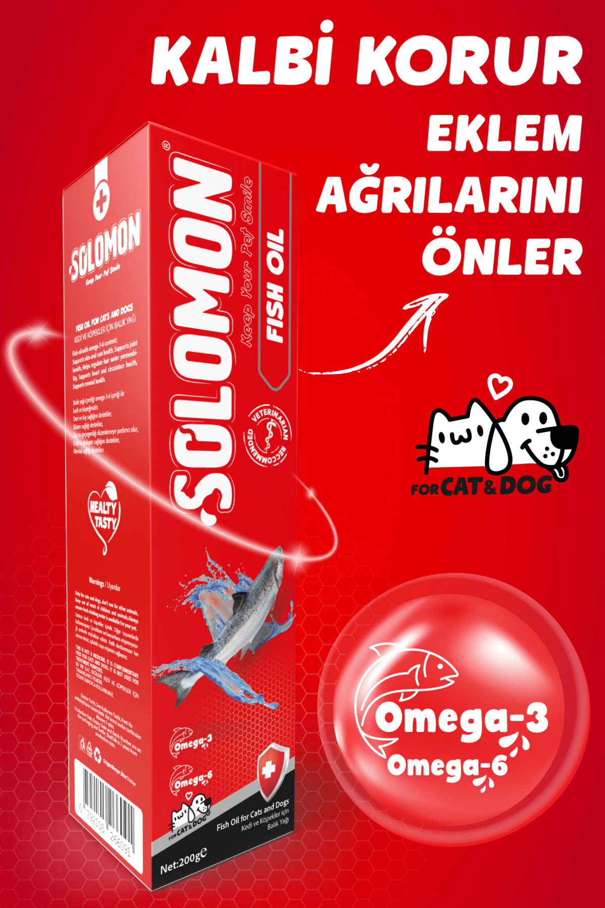 مجموعه سلامت سگ سولومون Solomon Power Set (روغن ماهی، Immune C و گلوکزامین)