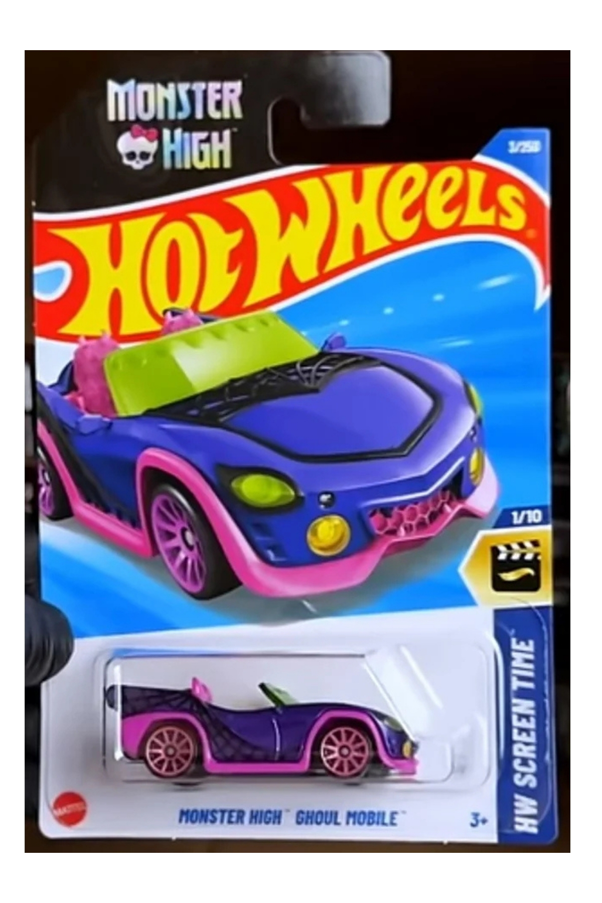 ماشین اسباب بازی HOT WHEELS MONSTER HIGH GHOUL MOBILE 2025 HOT WHEELS
