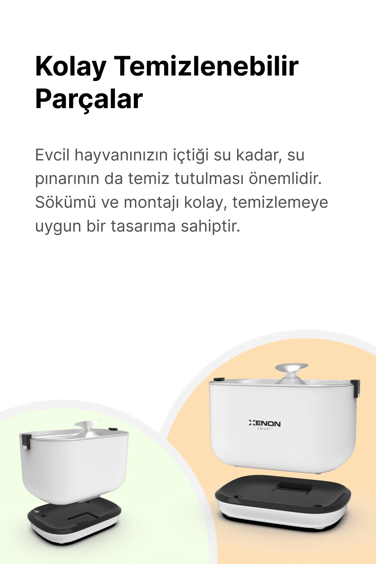 آبخوری فواره‌ای گربه زنون اسمارت Xenon Smart مدل X8652، فولادی و حسگر‌دار 2,5 L