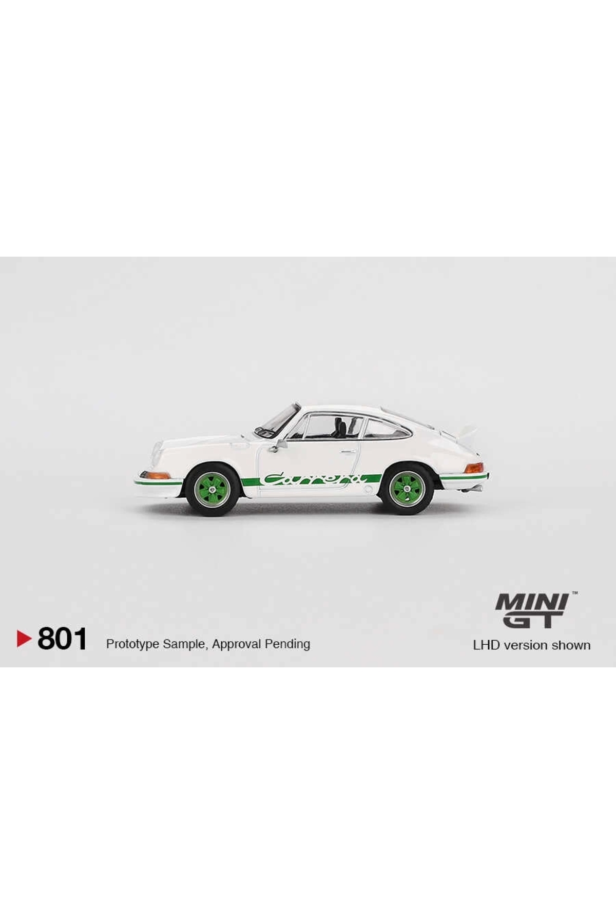 مدل خودرو 1 64 PORSCHE 911 RS 2.7 GRAND PRIX سفید WITH GREEN LIVERY MGT00801 اورجینال mini gt